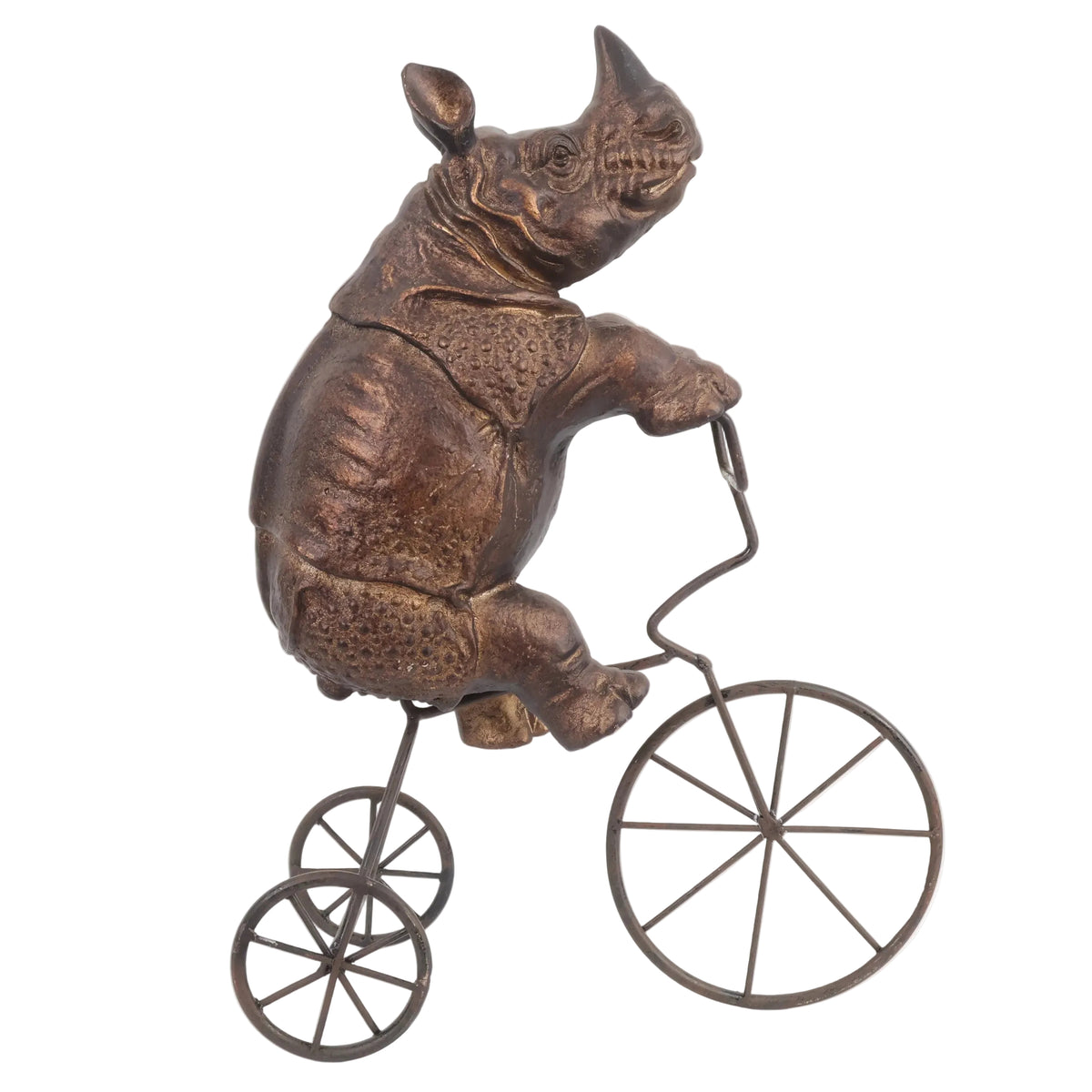 FIGURA RINOCERONTE MONTADO EN BICI