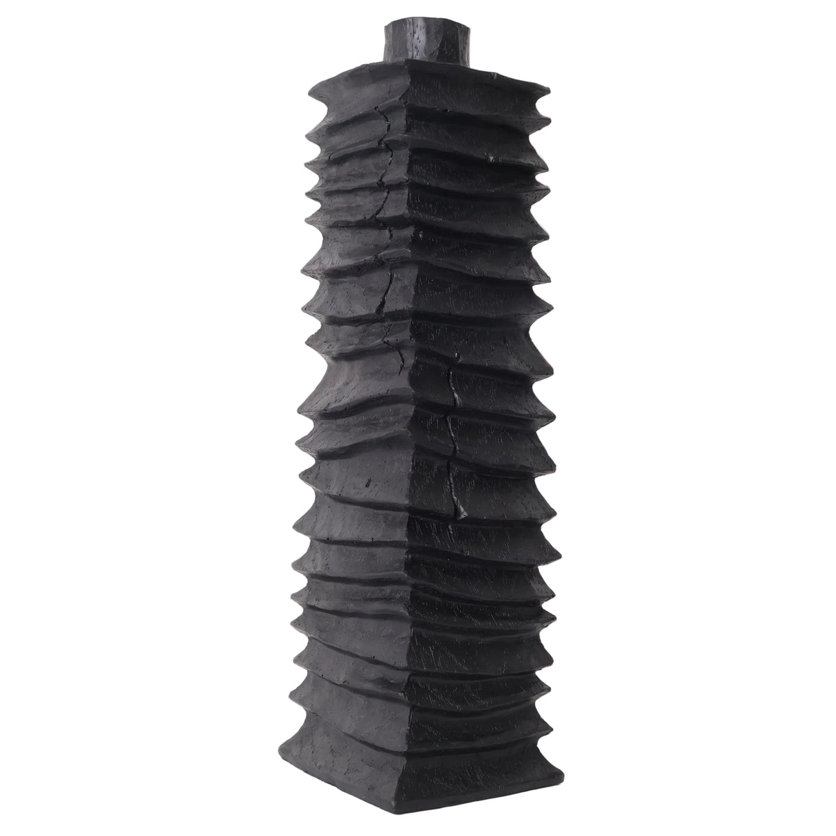JARRON DE RESINA SIM MADERA NEGRO I
