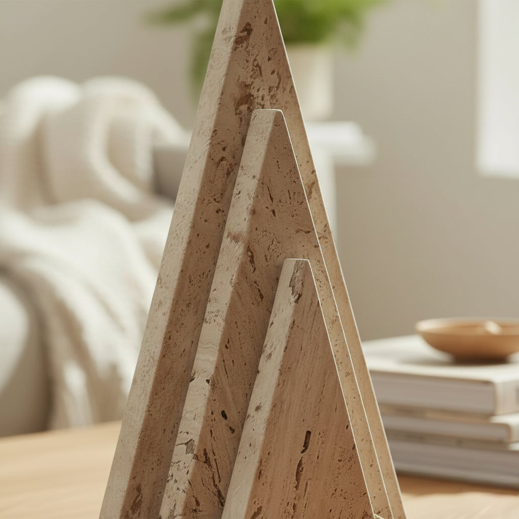 Pino Triple de Mármol Travertino Claro 25 cm