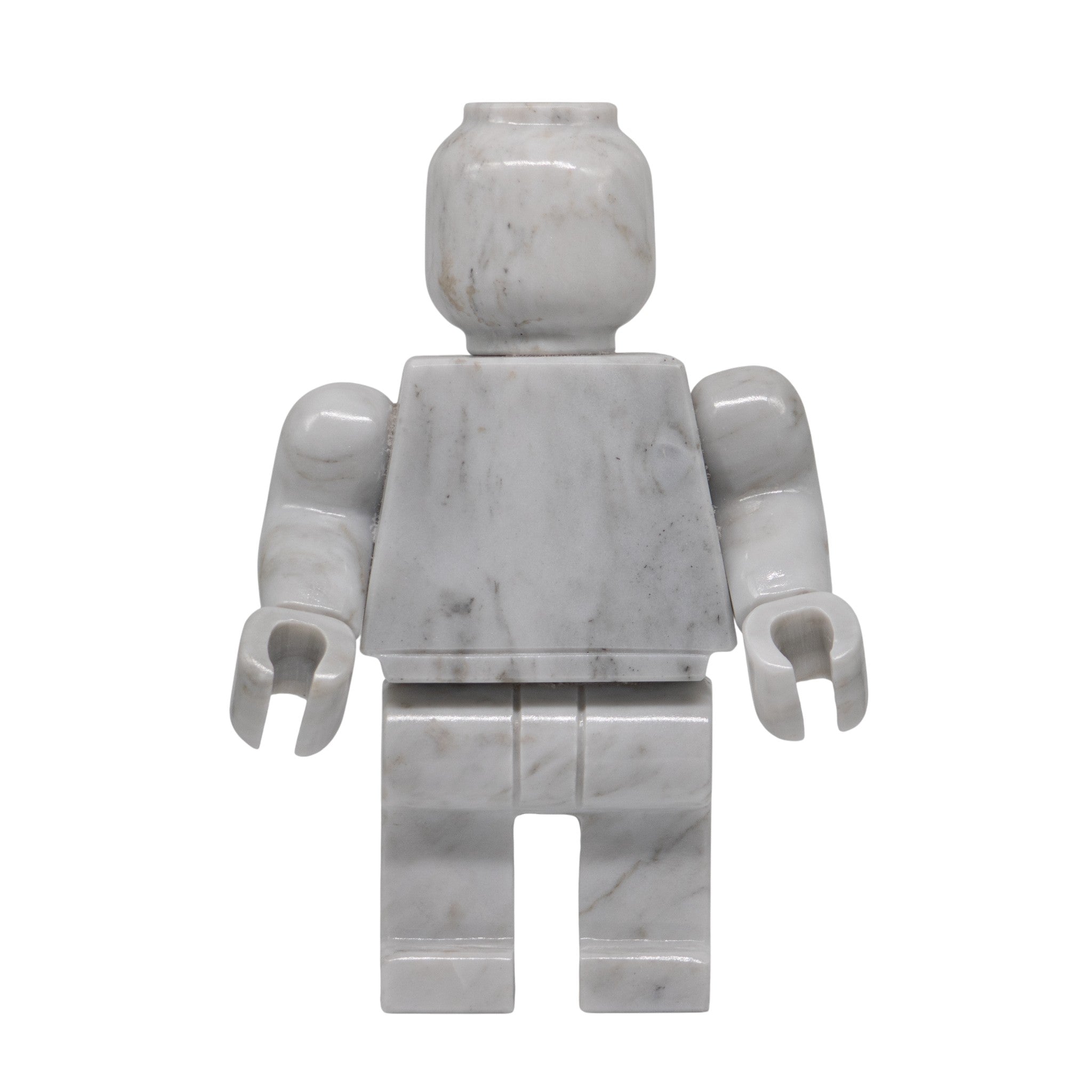 Figura Decorativa Mazahua en Mármol Blanco 25 cm