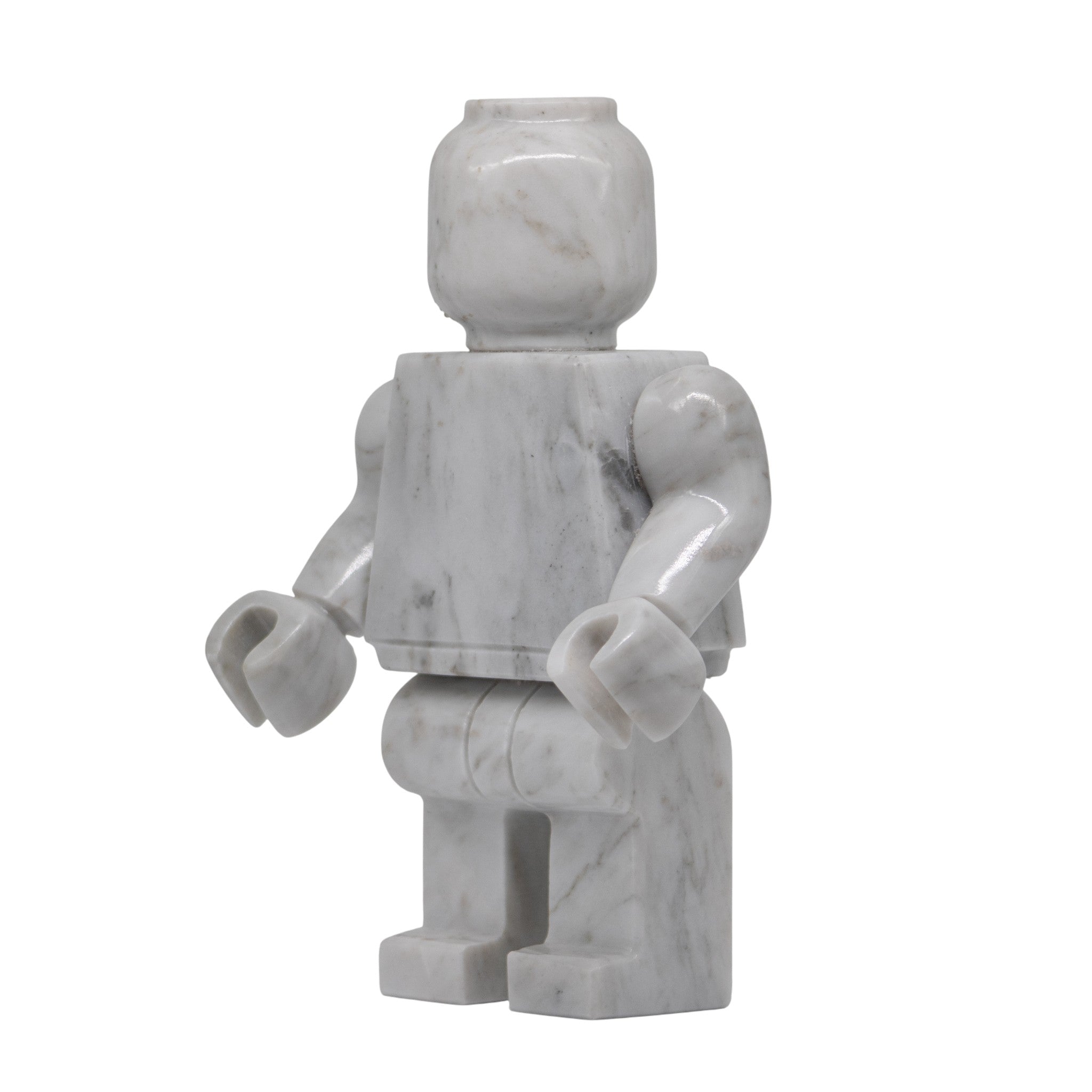 Figura Decorativa Mazahua en Mármol Blanco 25 cm