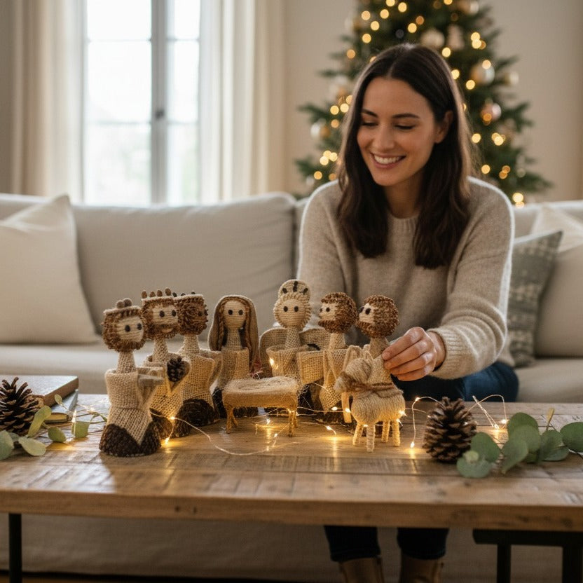 Nacimiento de Yute con Granos – 25 cm