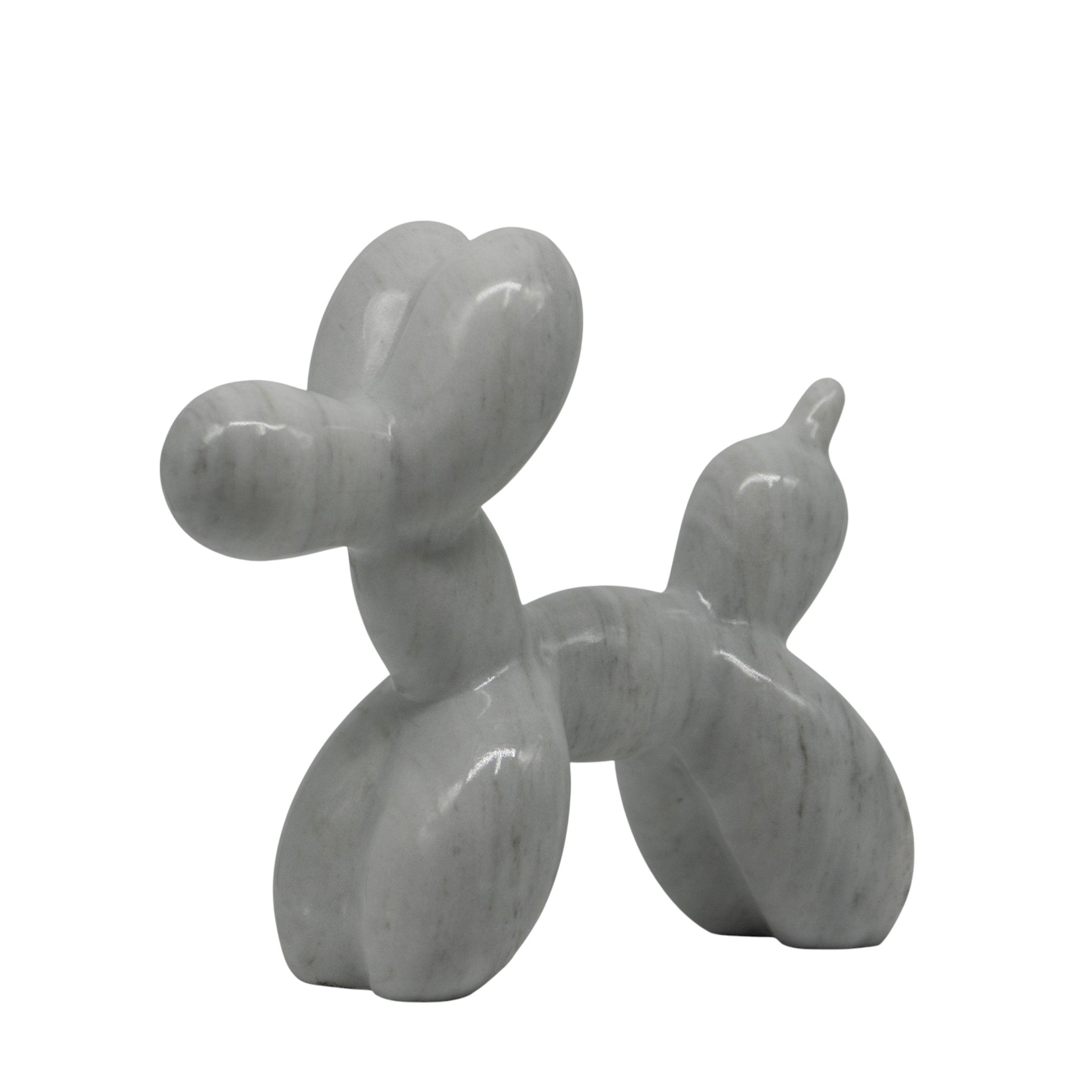 Perrito Marmol Blanco 18 Cm