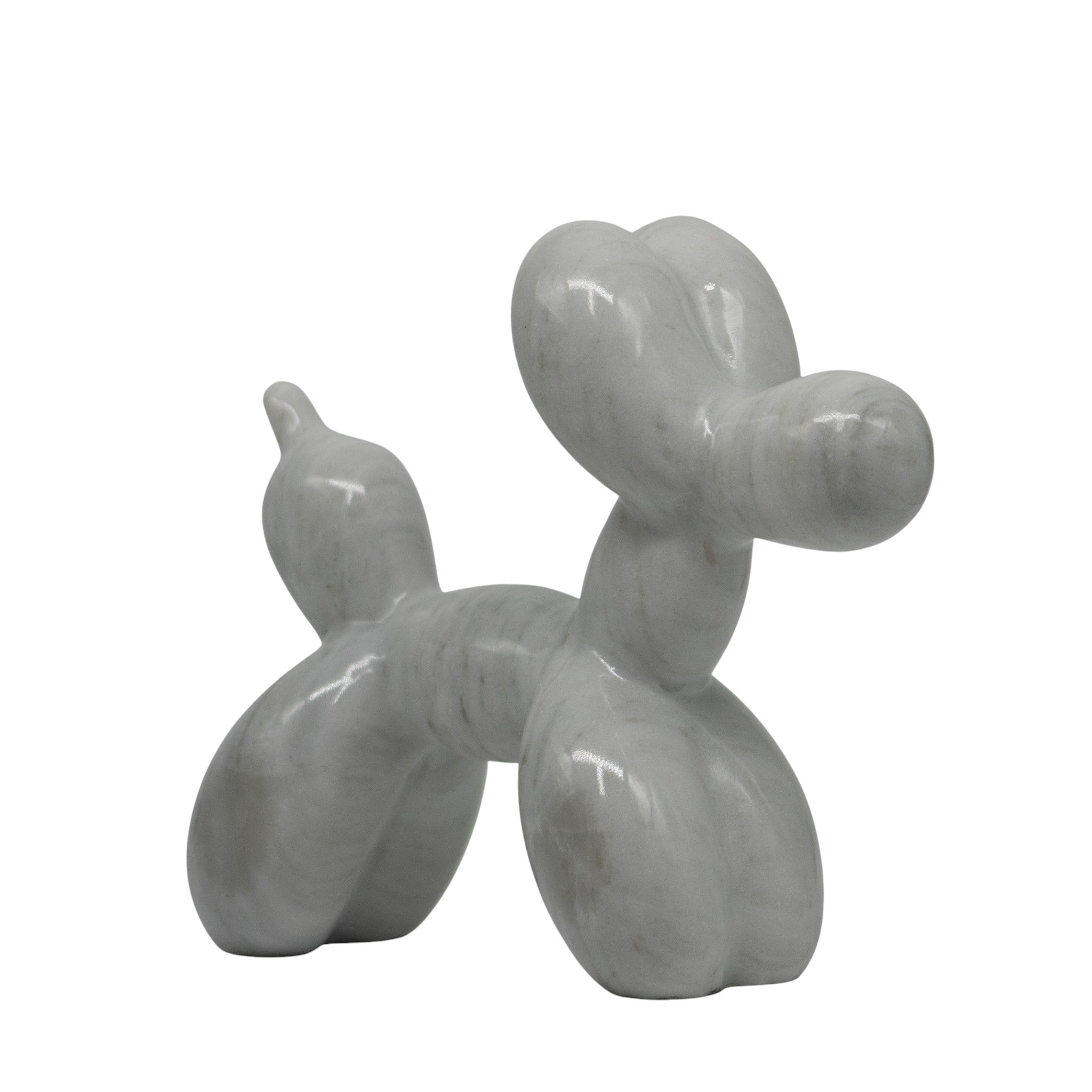 Perrito Marmol Blanco 18 Cm