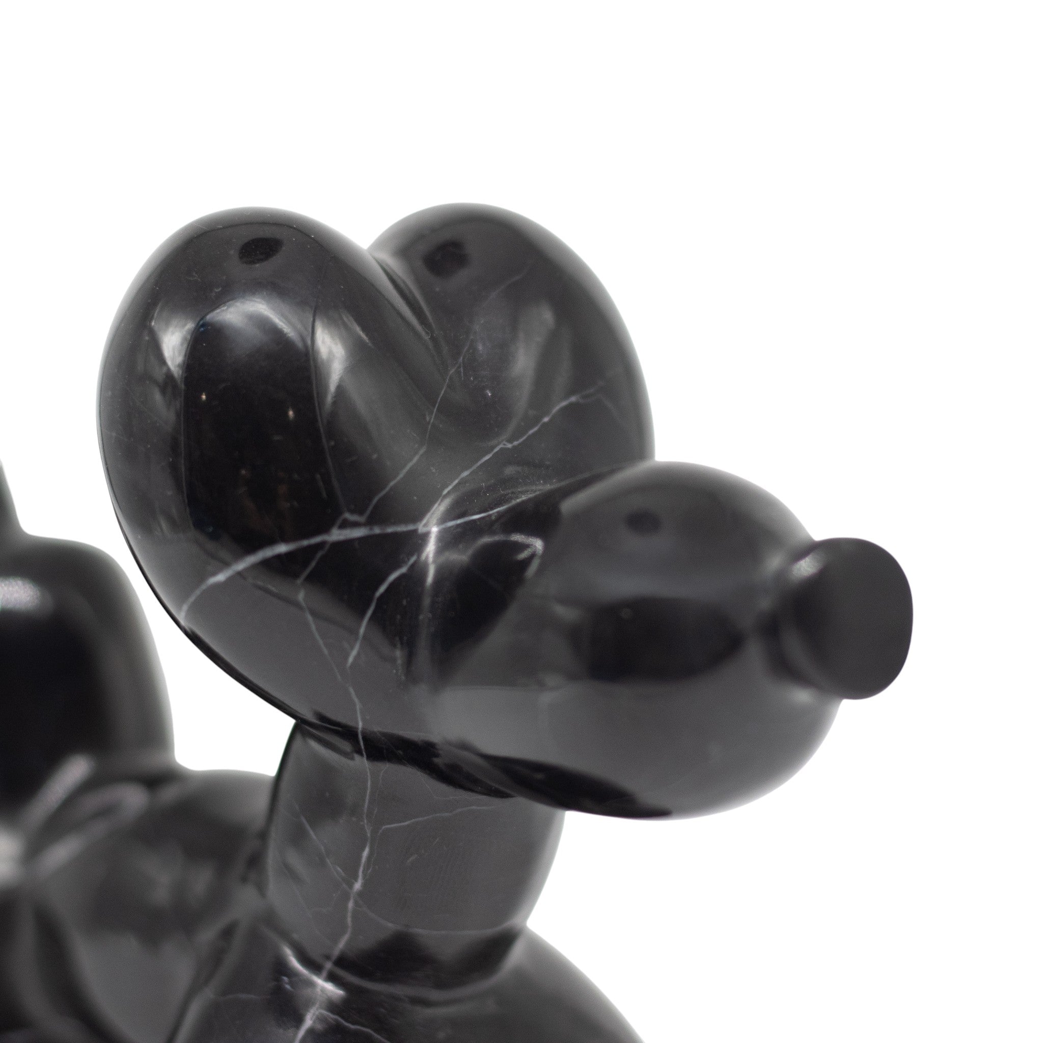 Perrito Marmol Negro 16 Cm