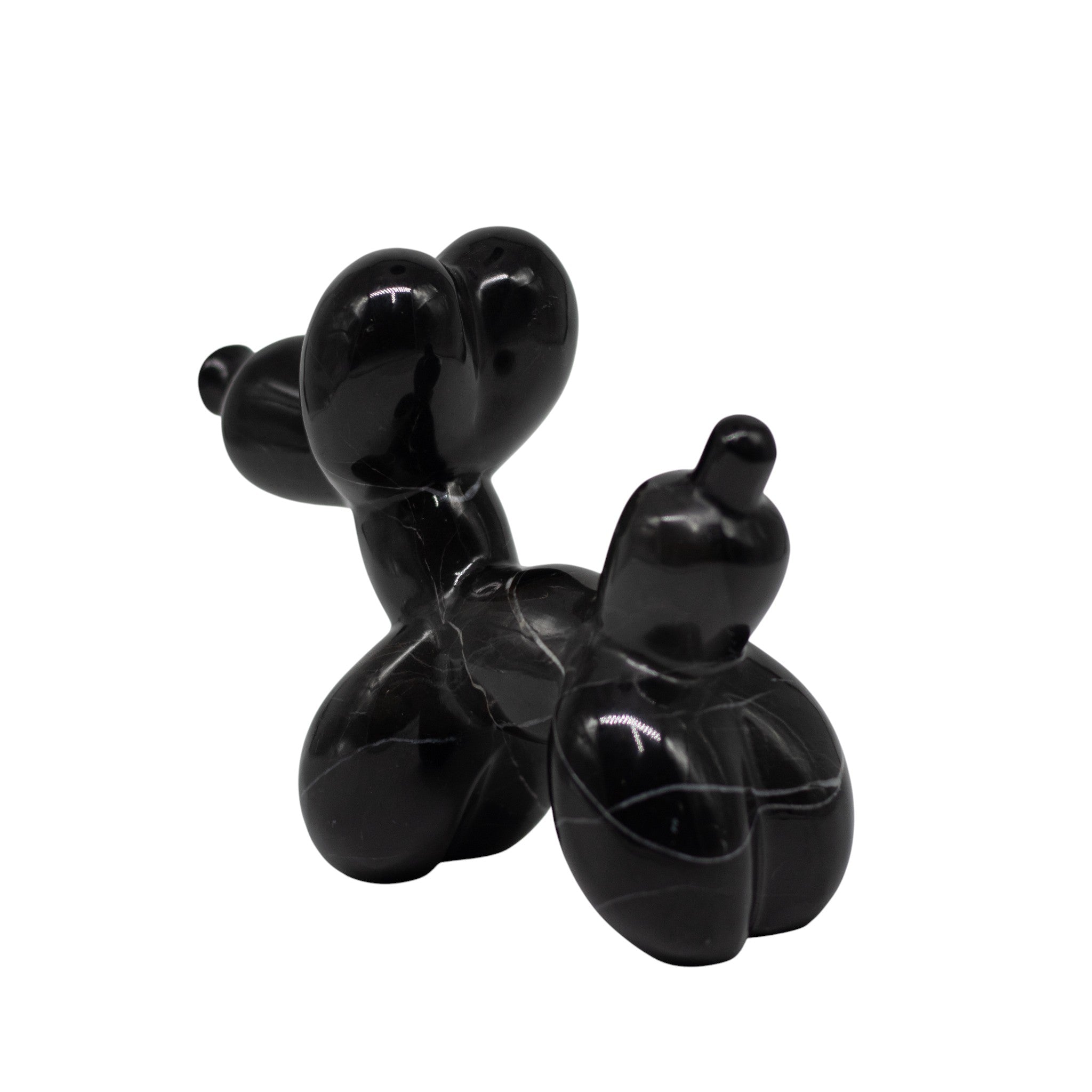 Perrito Marmol Negro 16 Cm