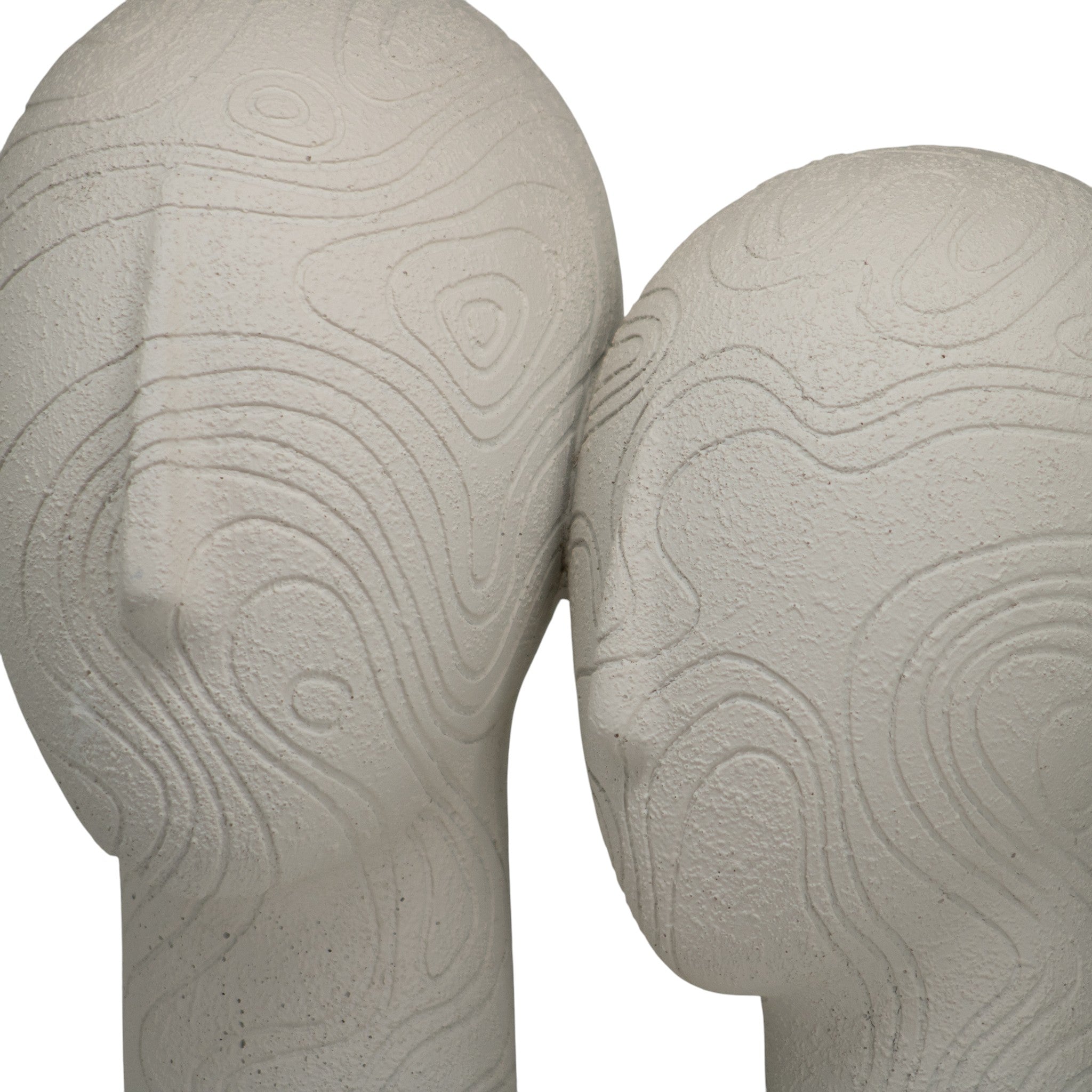 2 Cabezas Arash Blancas 28*38*20 cm Cerámica