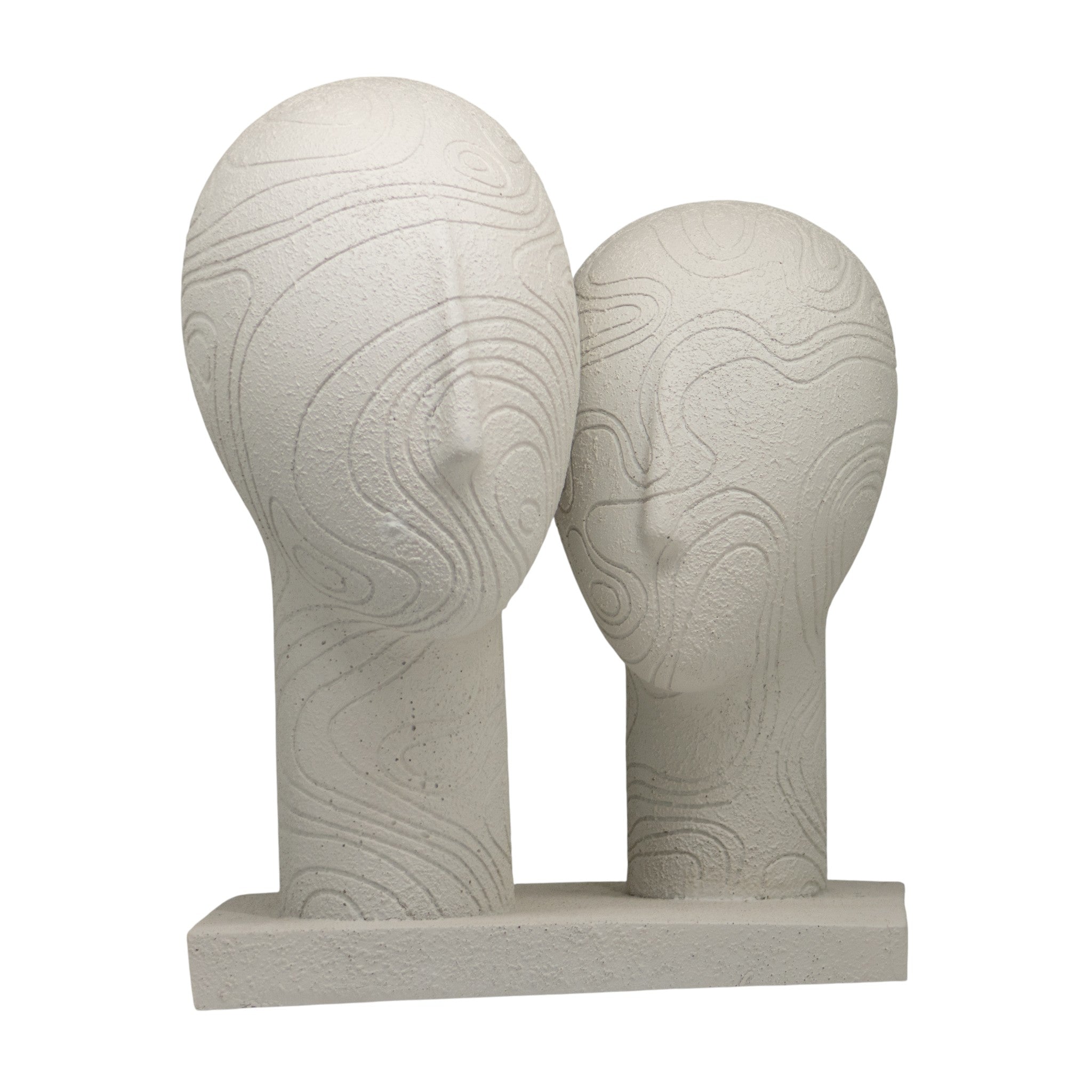 2 Cabezas Arash Blancas 28*38*20 cm Cerámica