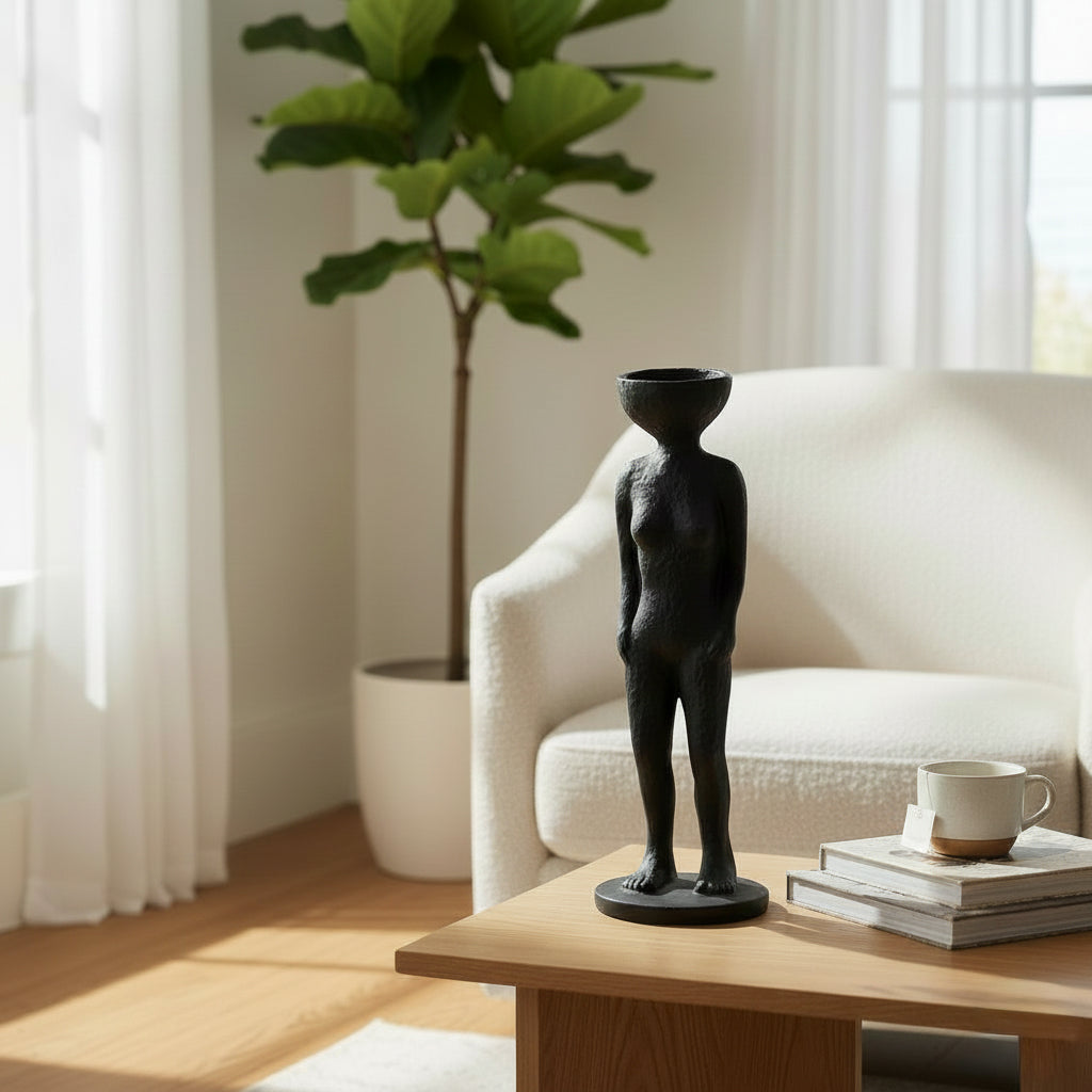 Cuerpo Farid Negro 13*38*13 cm Cerámica