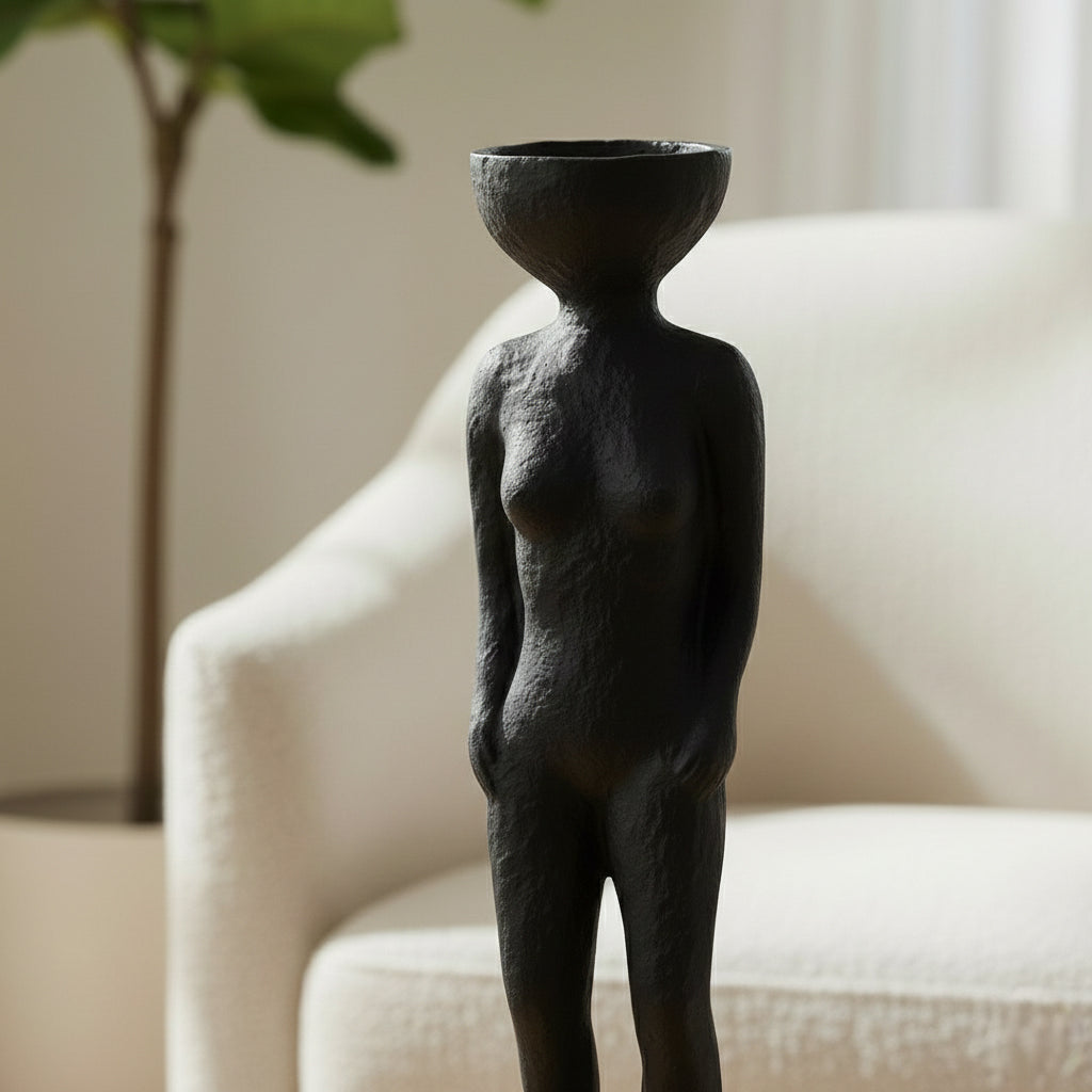 Cuerpo Farid Negro 13*38*13 cm Cerámica