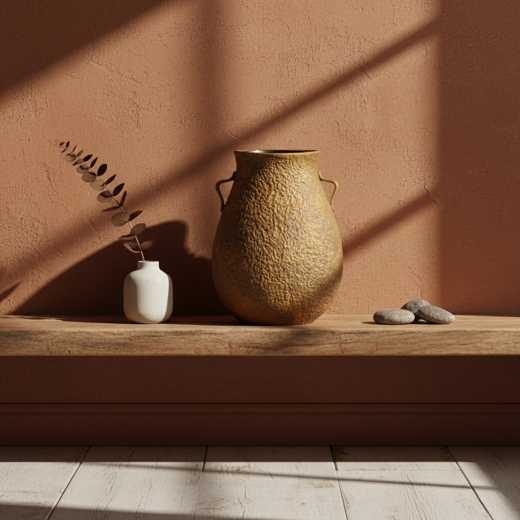 Jarron Faraz Grande Ceramica Marron