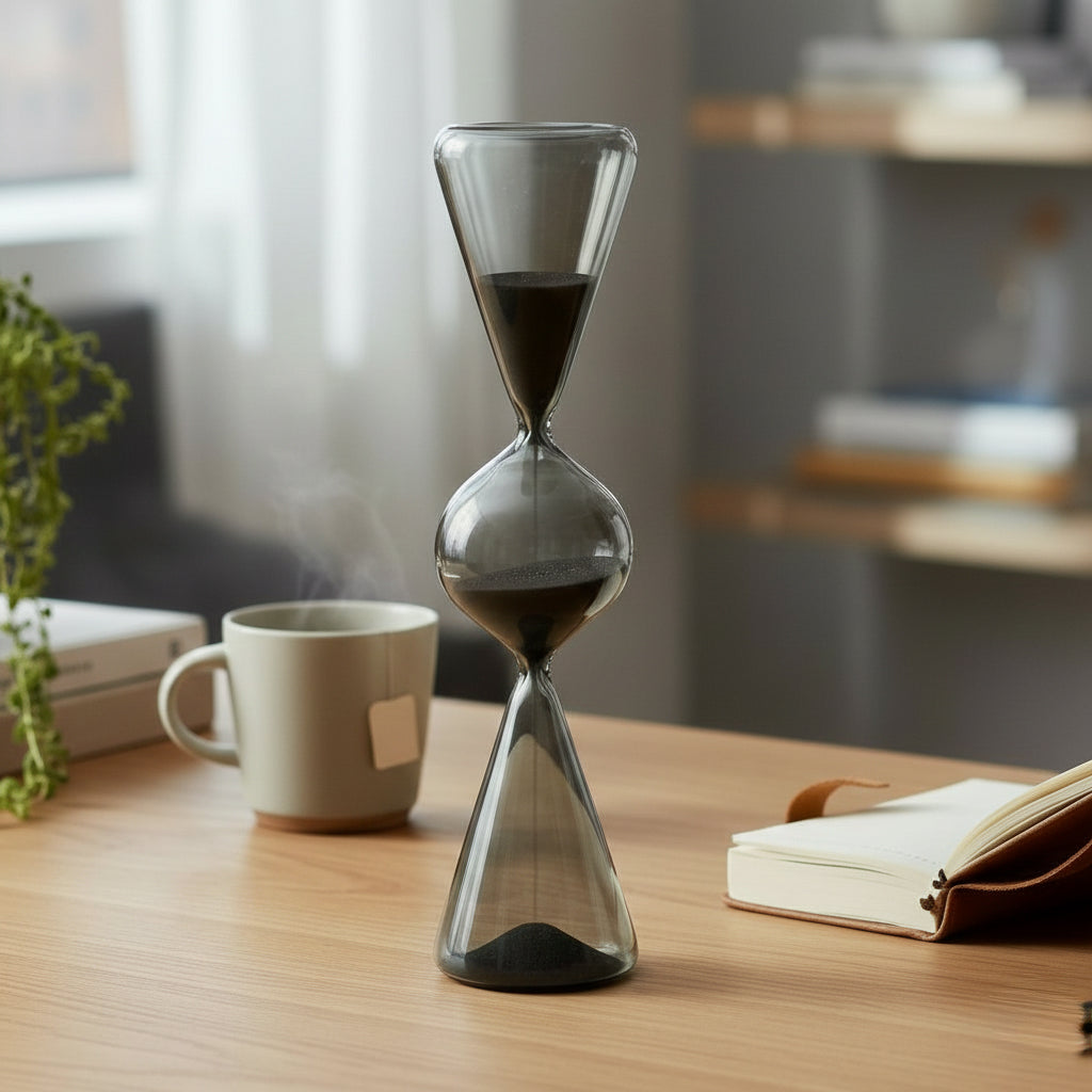 Reloj de Arena Alborz Negro – 3 Niveles · 30 Minutos