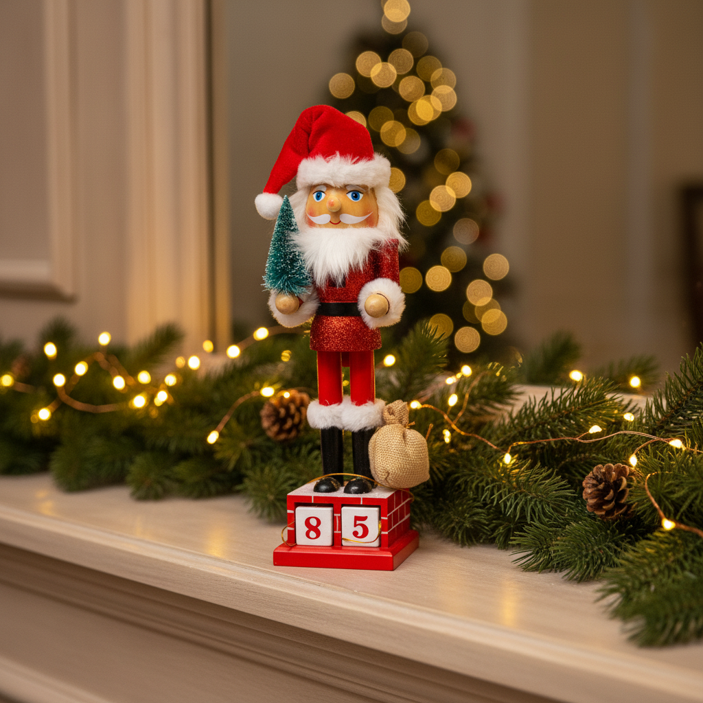Cascanueces Santa Claus Rojo – 30 cm