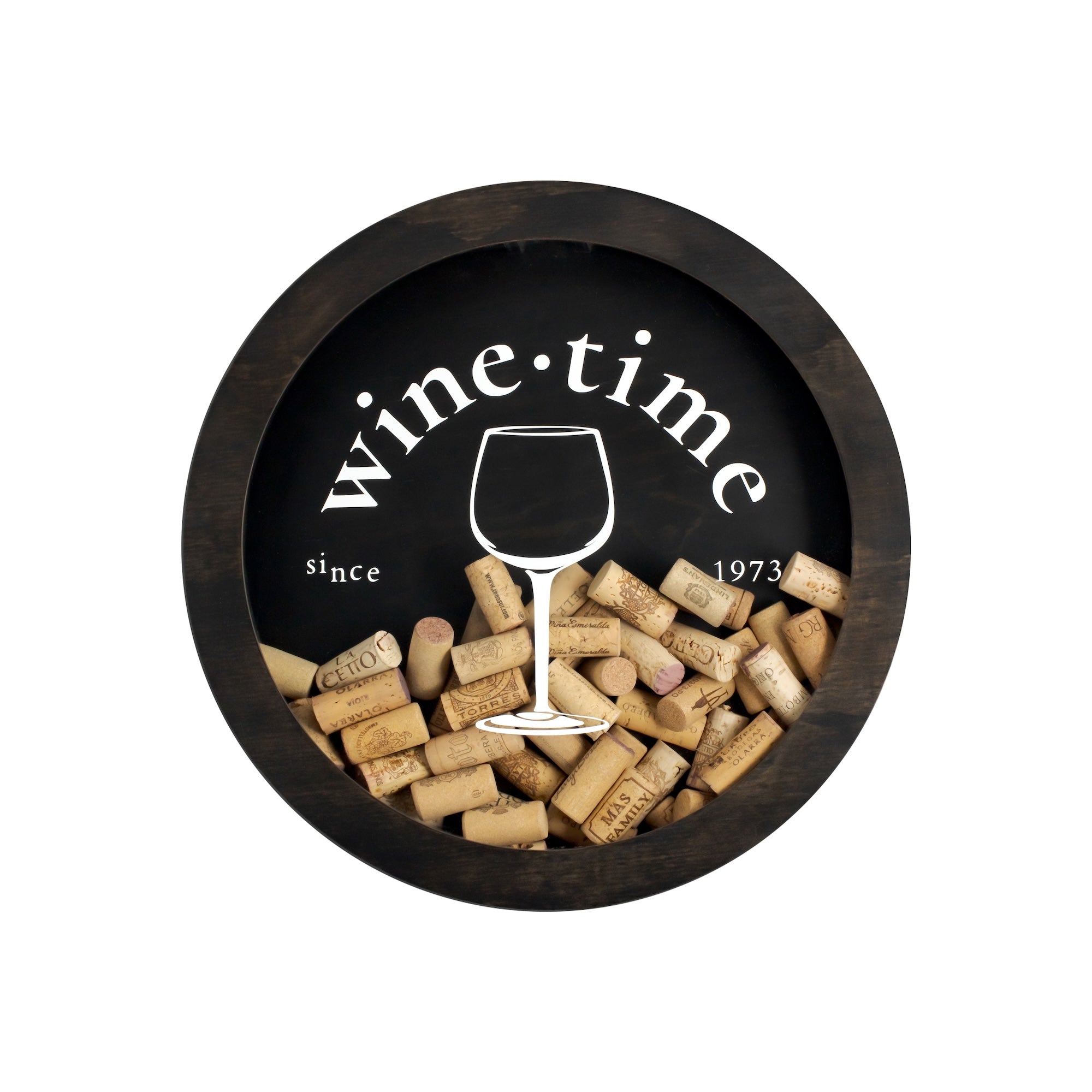 Guarda Corchos Circular Negro Wine O'clock
