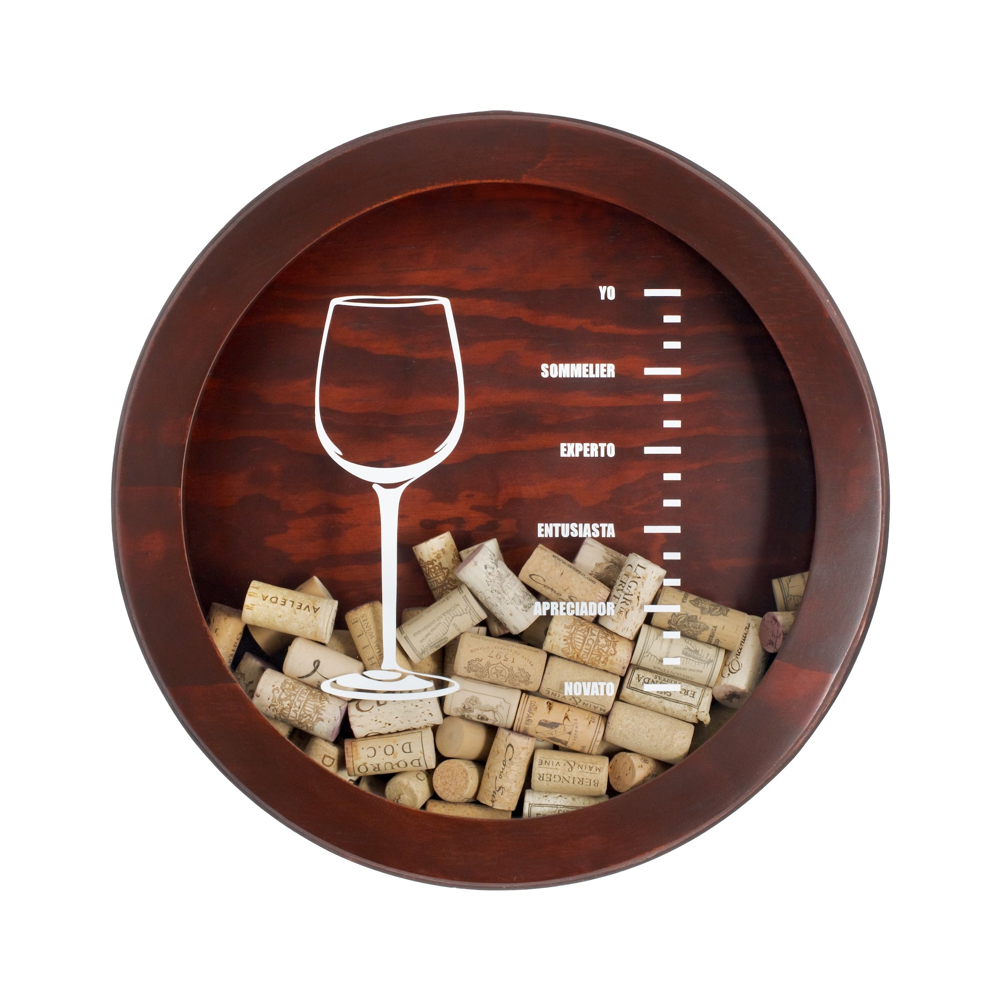 Guarda Corchos Circular caoba Nivel