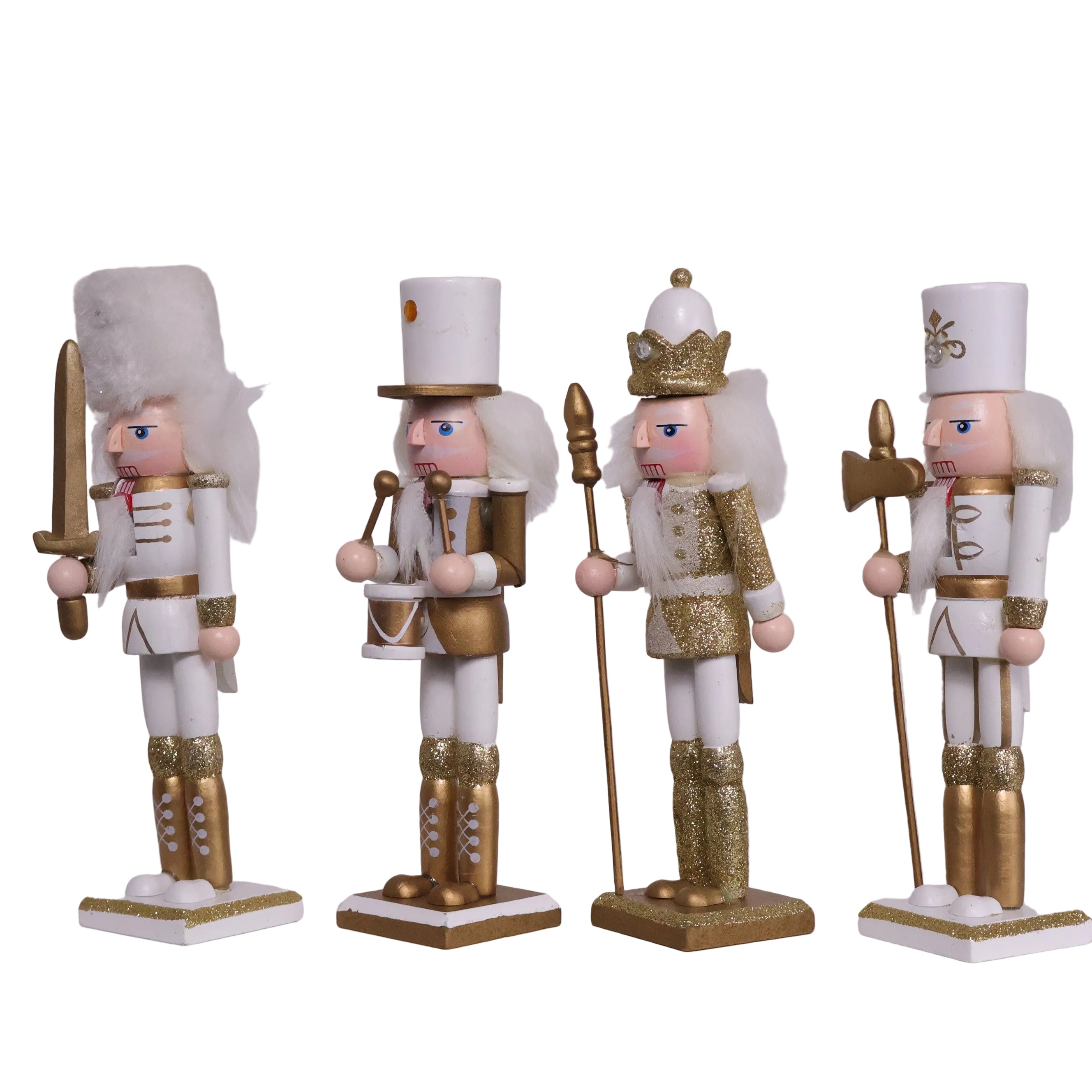 Juego de 4 Cascanueces Decorativos Blancos