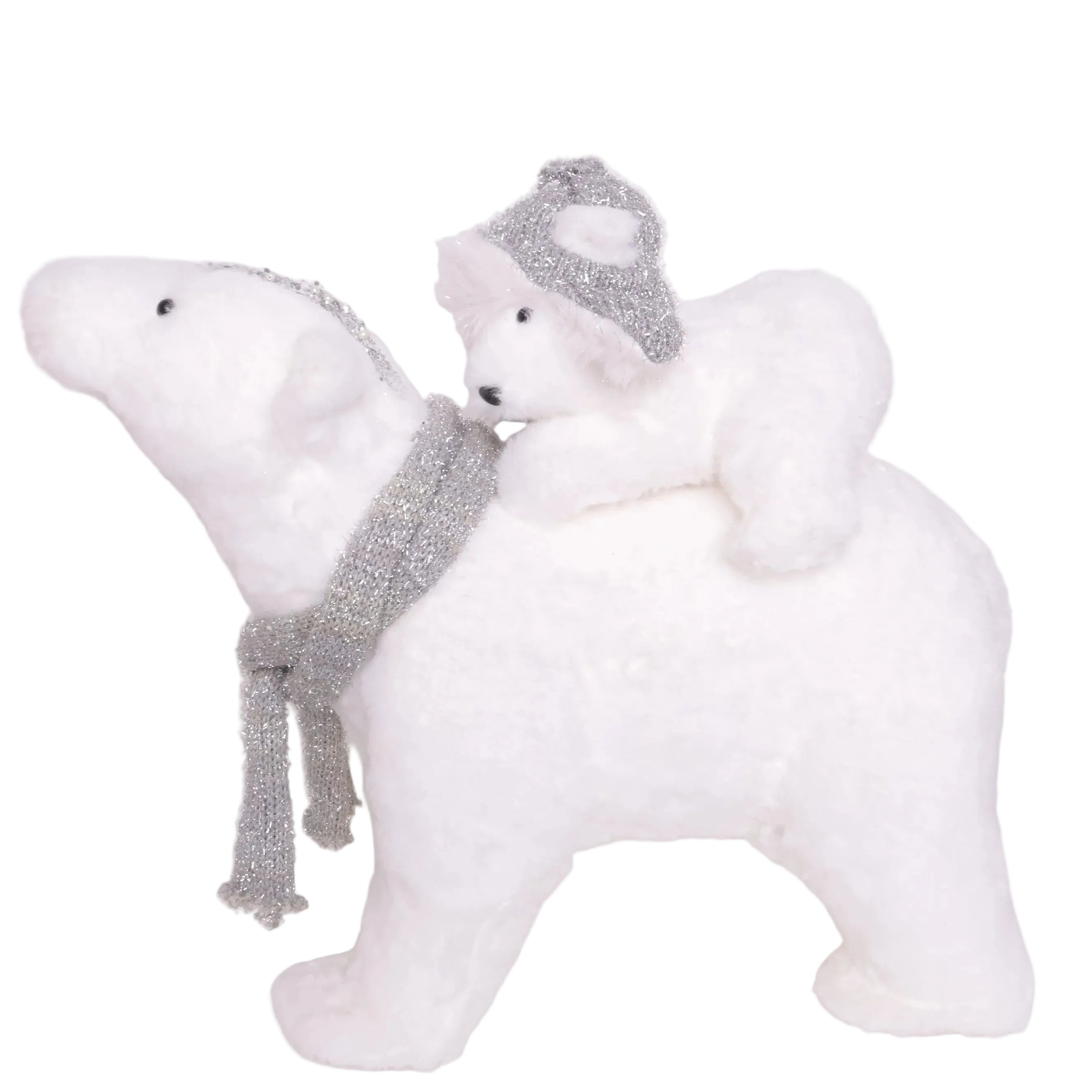 Oso Con Bebe Espalda Blanco