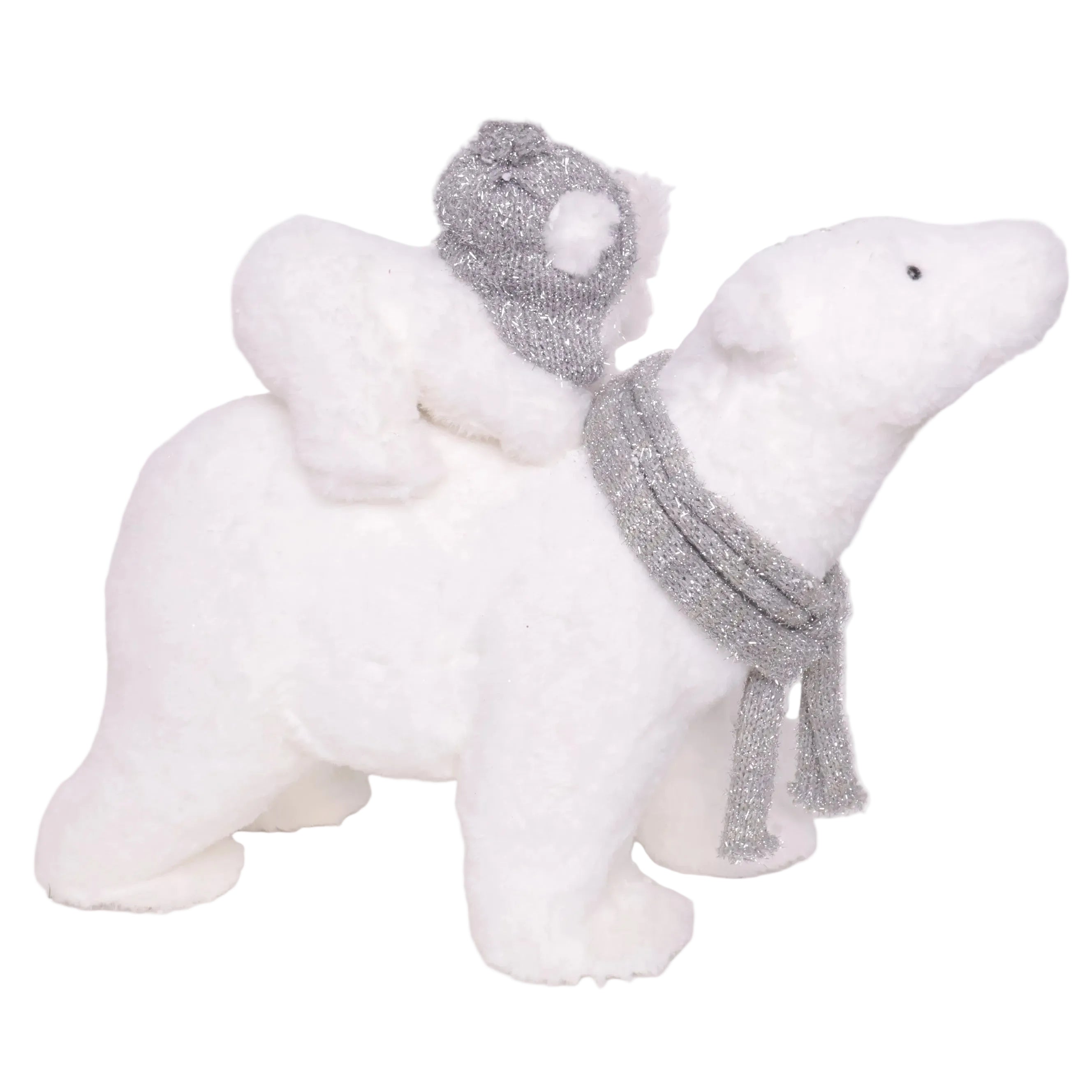 Oso Con Bebe Espalda Blanco