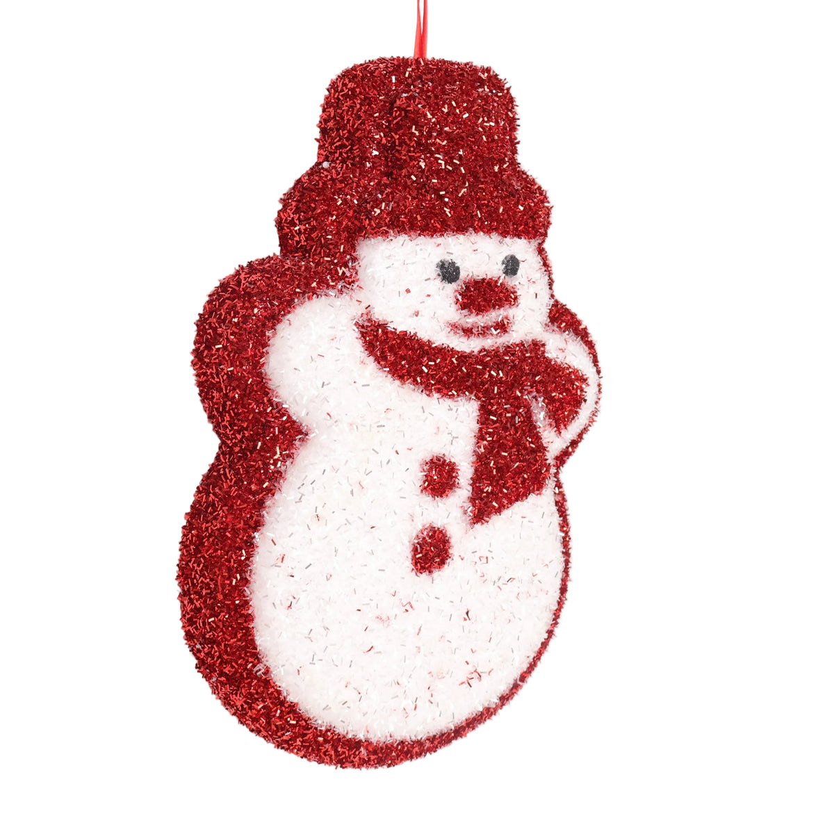 MUÑECO DE NIEVE ROJO/BLANCO