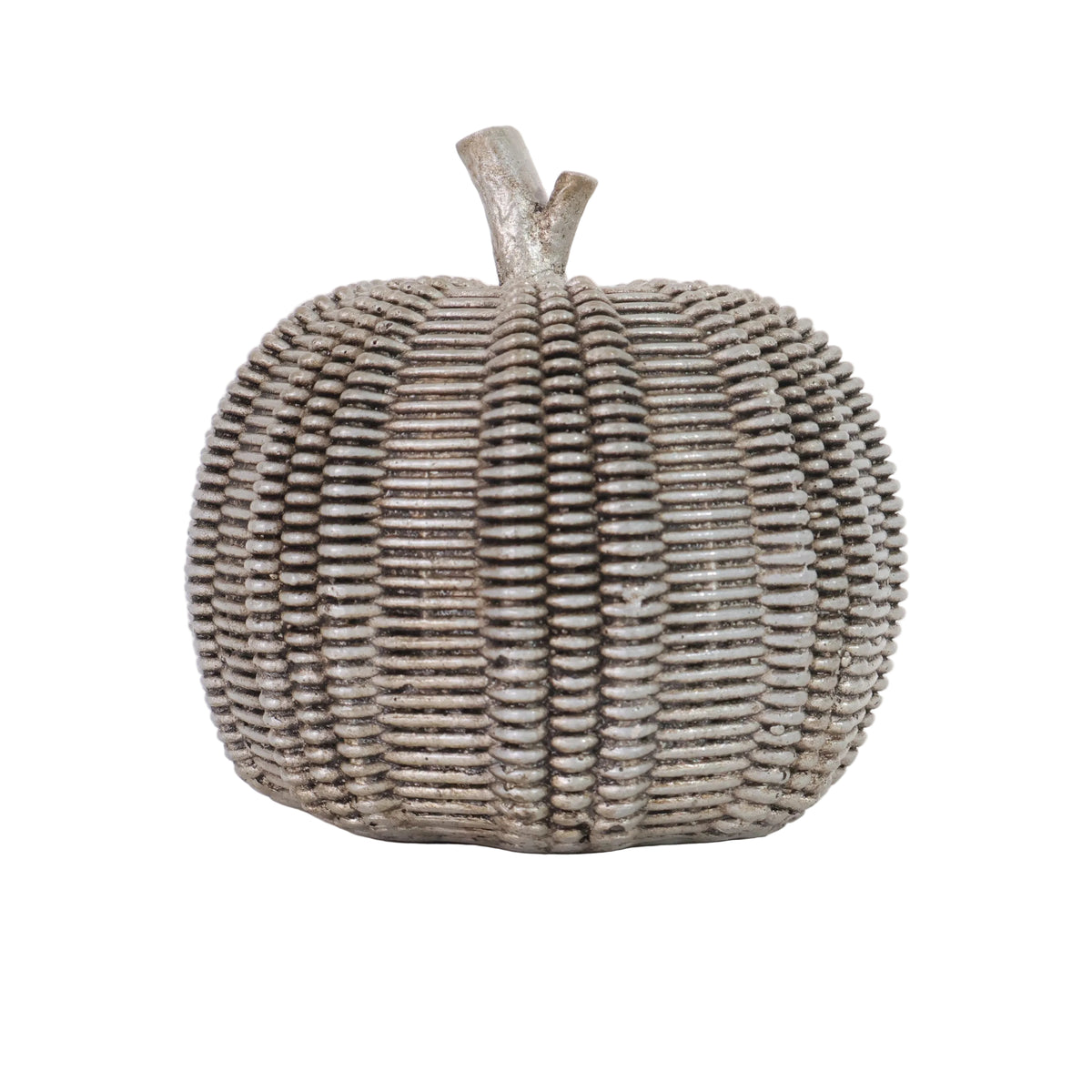 CALABAZA TEJIDA BAJA PLATA-ORO