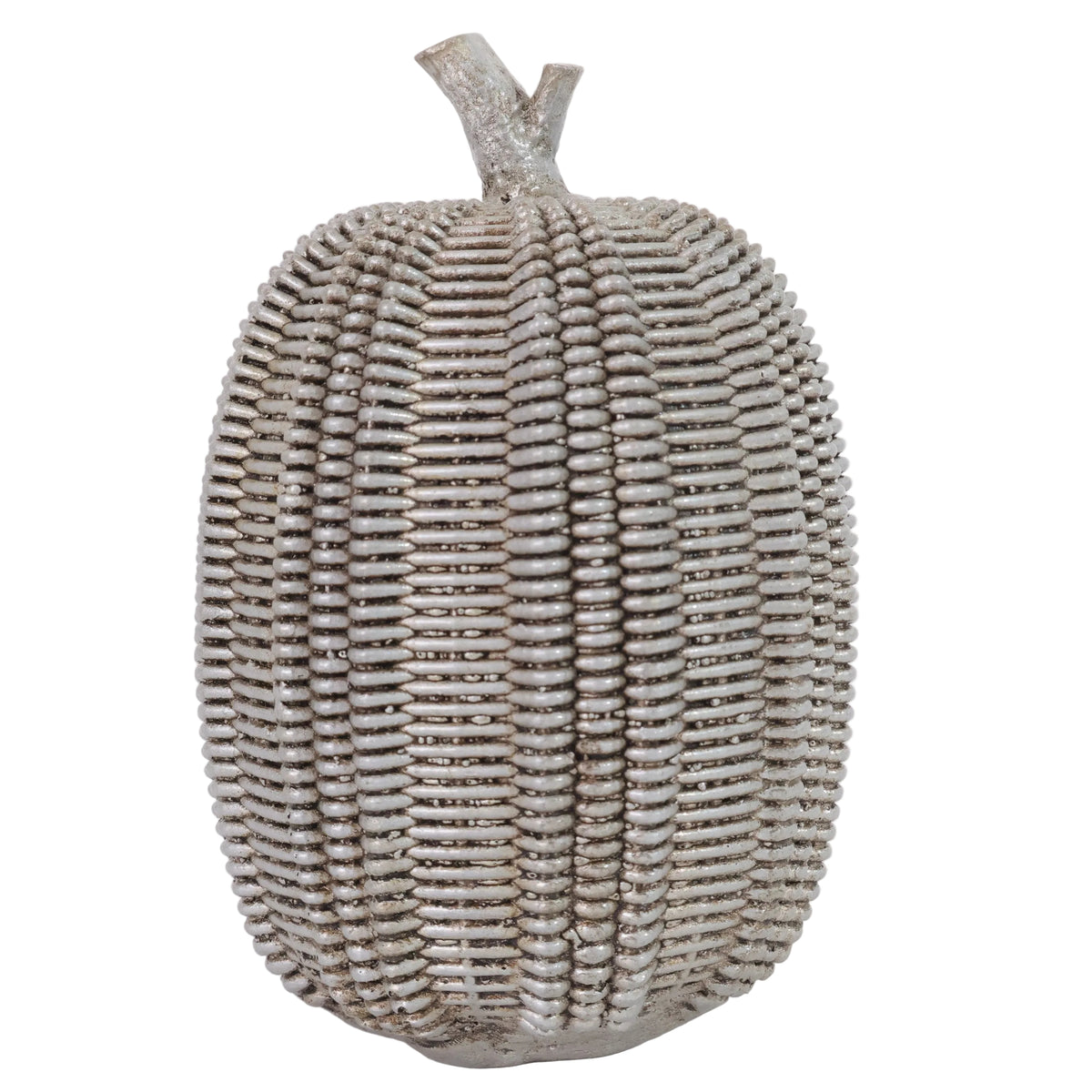 CALABAZA TEJIDA ALTA PLATA-ORO