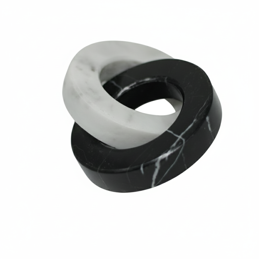 Aros S Negro Con Blanco Marmol