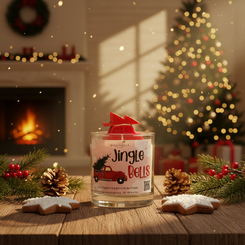 Vela de Soya Jingle Bells – Tamaño Grande