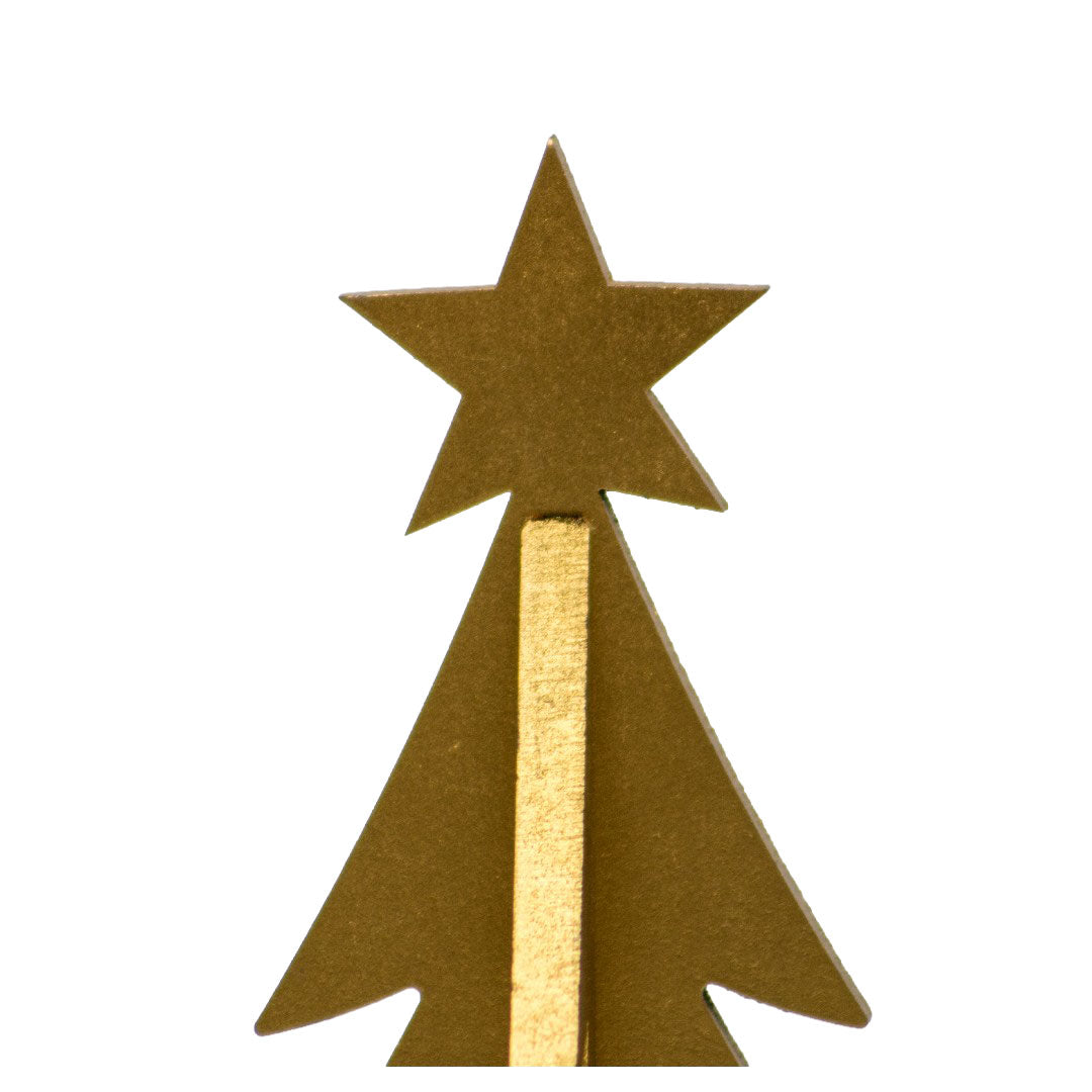 Pino Mini Decorativo Dorado – 18 cm