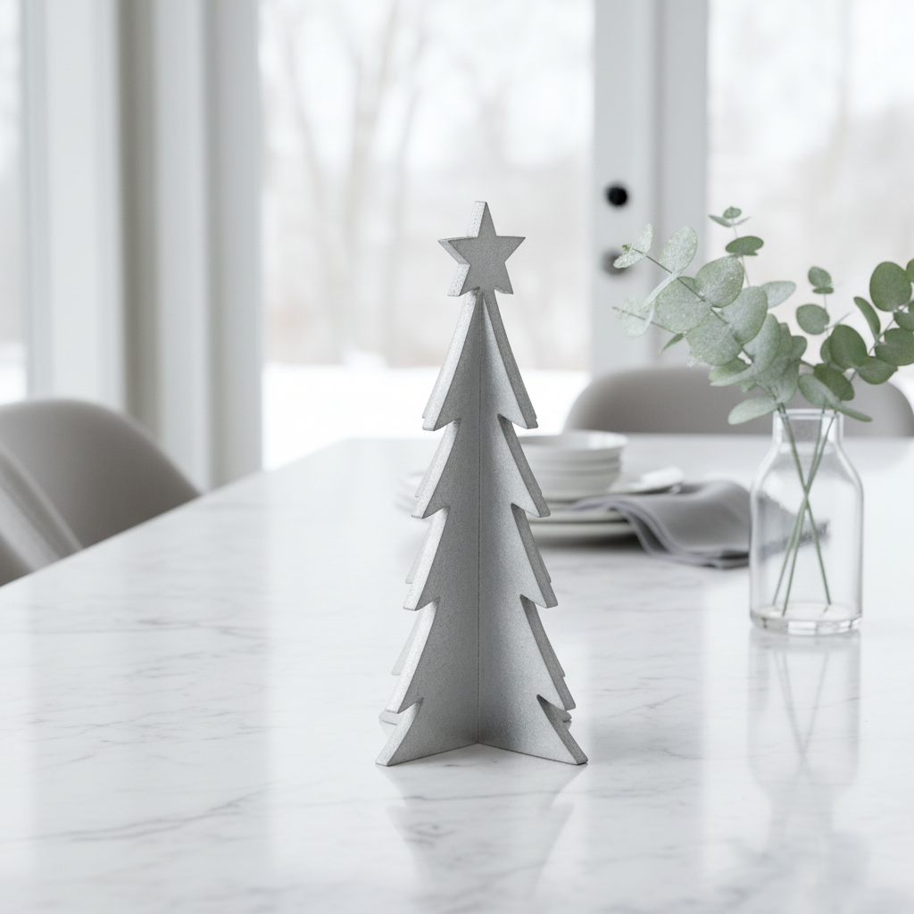 Pino Mini Decorativo Plata – 18 cm