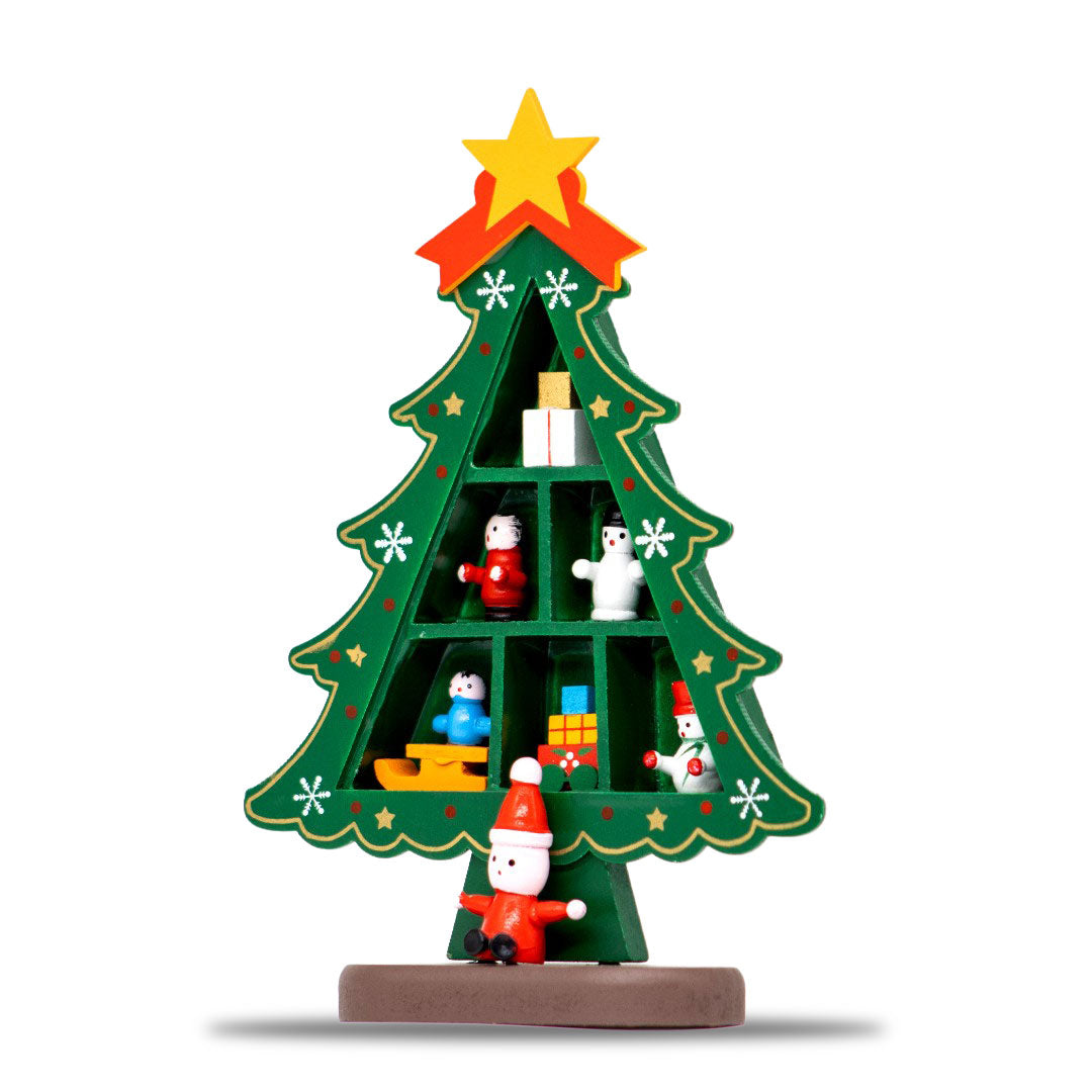 Adorno Navideño Ãrbol Verde con Cajones – 20 cm