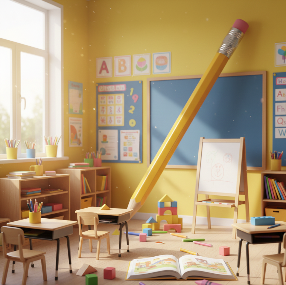 Lápiz Gigante Decorativo Amarillo – 180 cm