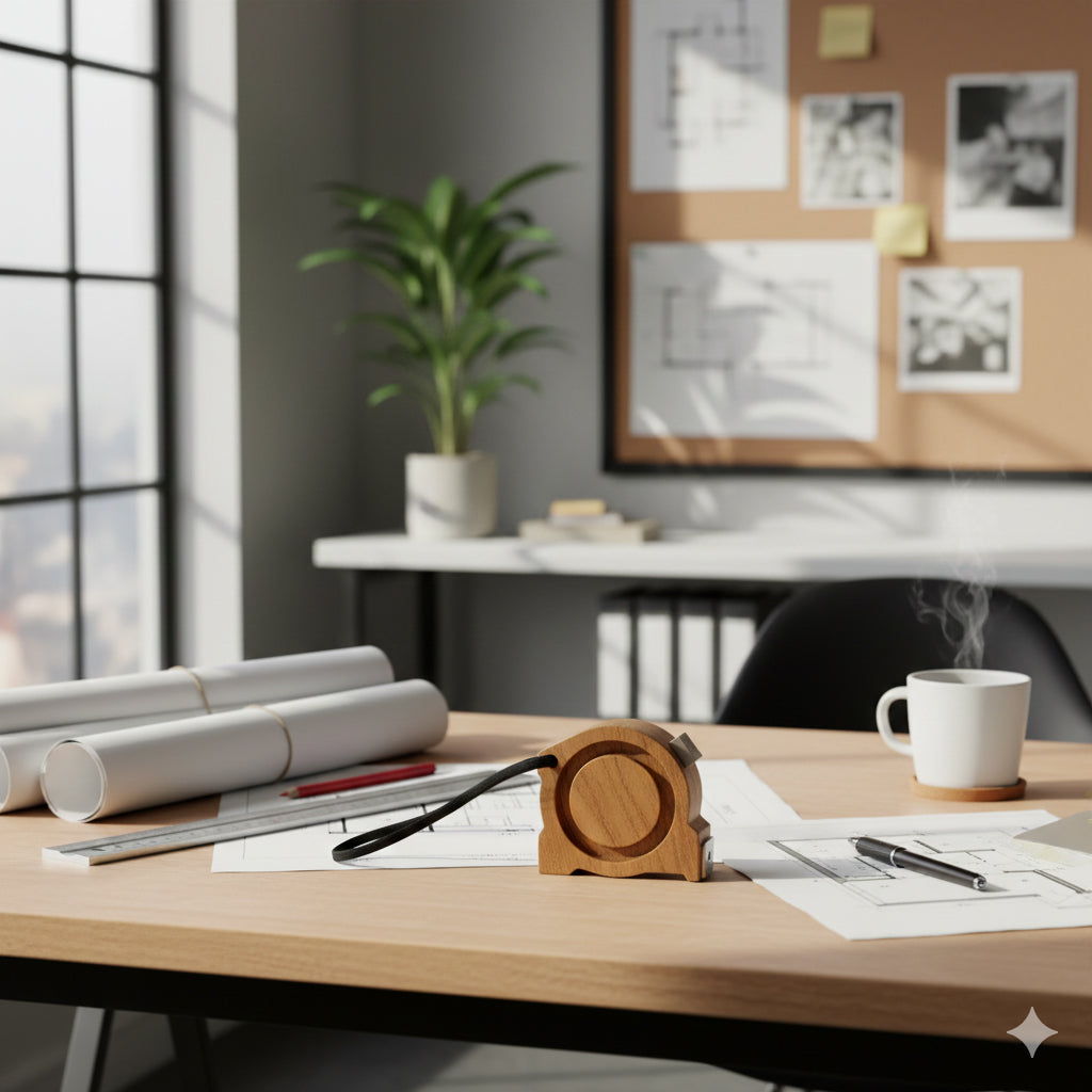 Flexómetro Decorativo de Madera – 10 cm