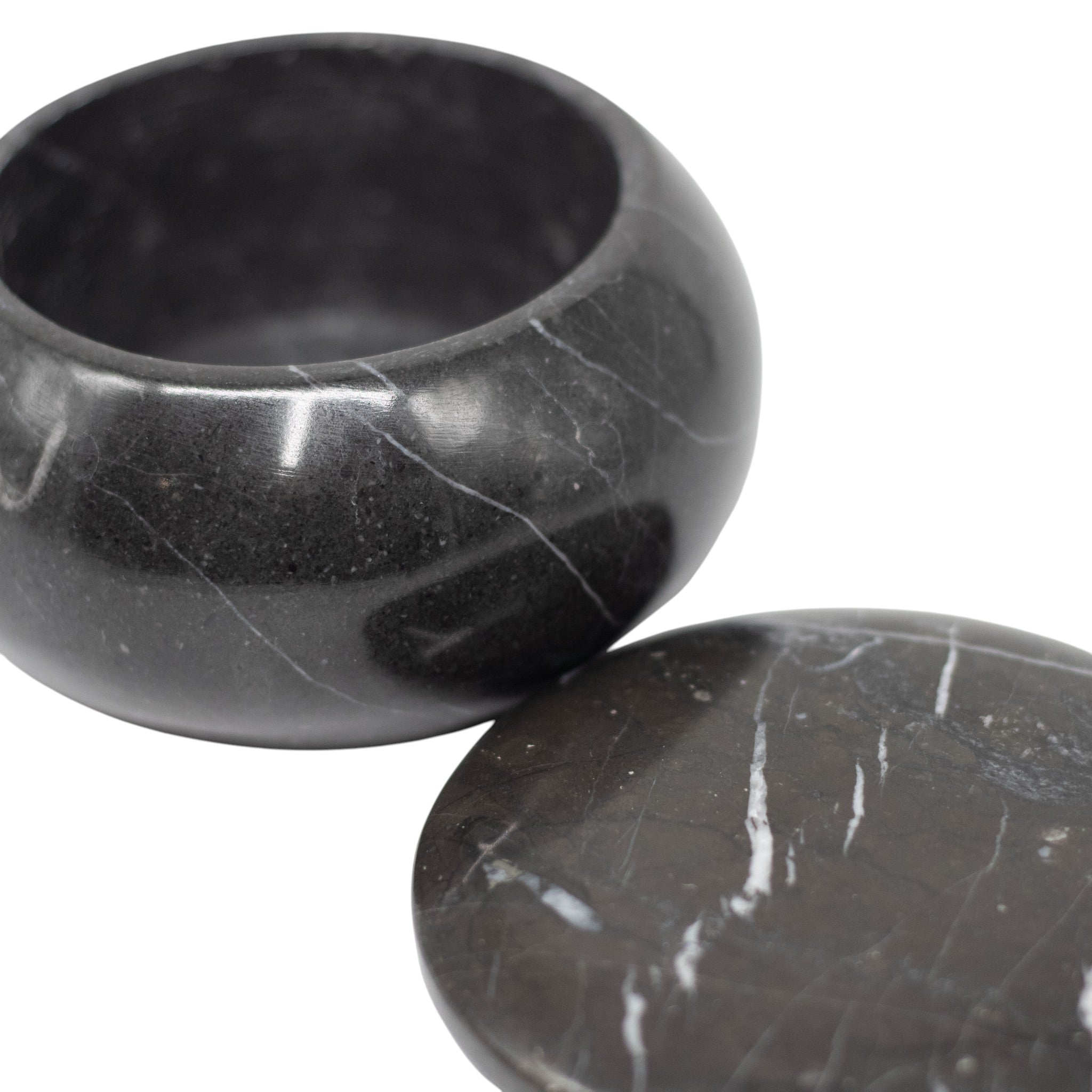 Alhajero Boleado de MÃ¡rmol Negro â€“ 10 cm