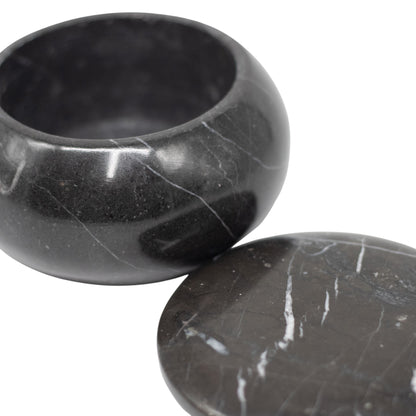 Alhajero Boleado de MÃ¡rmol Negro â€“ 10 cm