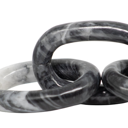 3 Eslabones de MÃ¡rmol Negro â€“ 30 cm
