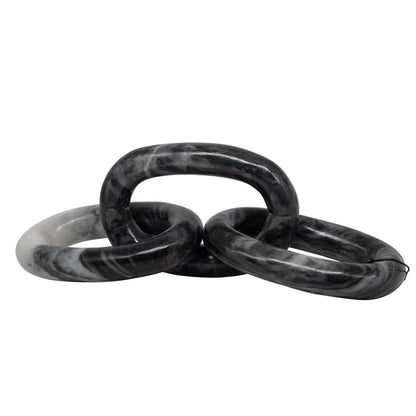 3 Eslabones de MÃ¡rmol Negro â€“ 30 cm