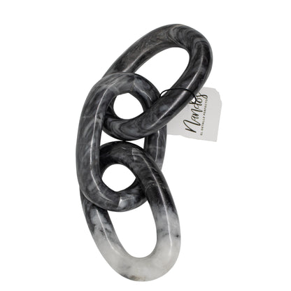 3 Eslabones de MÃ¡rmol Negro â€“ 30 cm