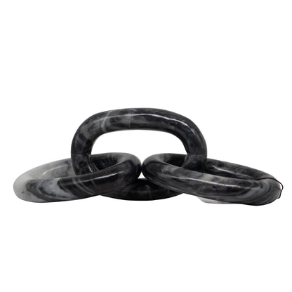 3 Eslabones de MÃ¡rmol Negro â€“ 30 cm