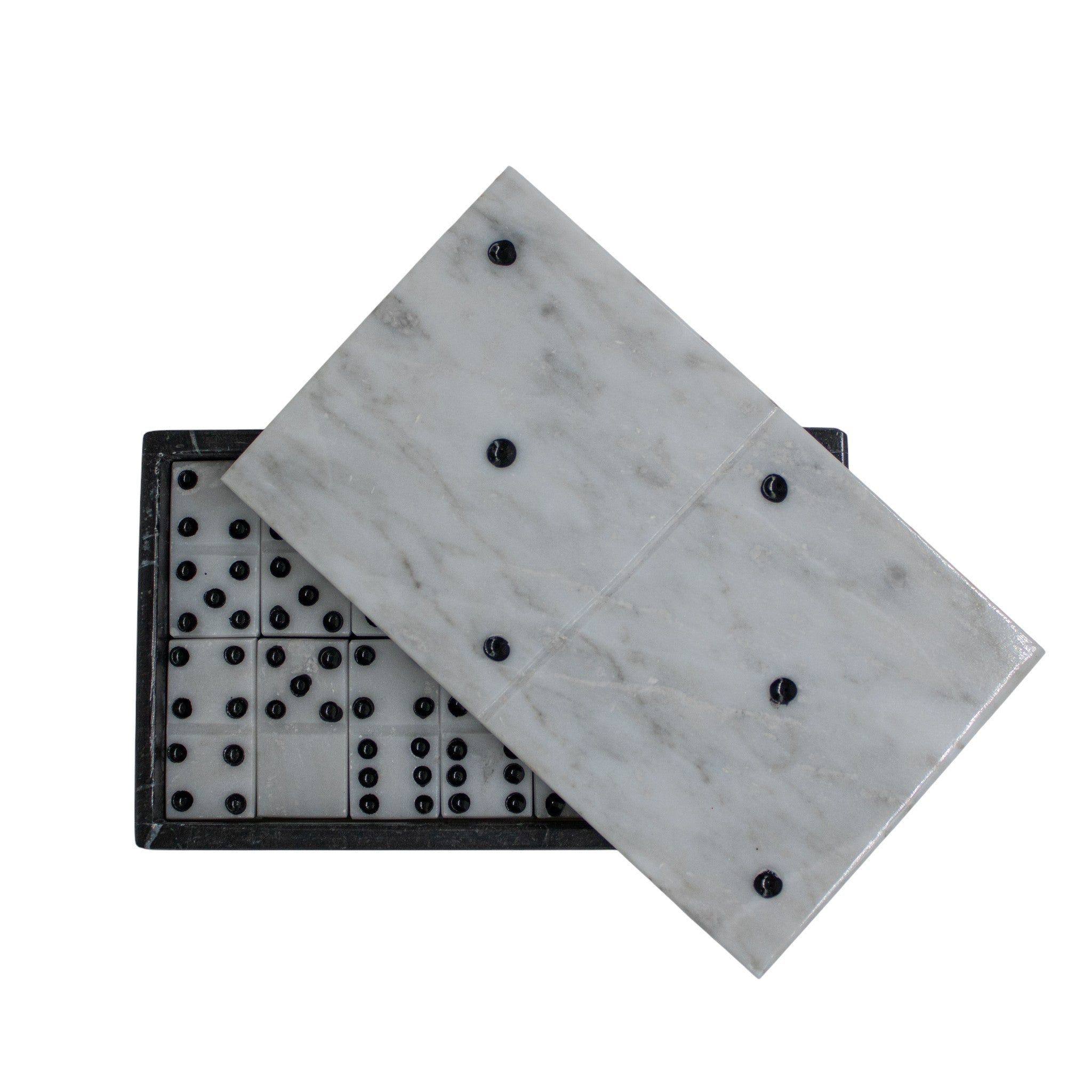 Domino Cremino Plano de Mármol  17 cm Decorativo y Funcional