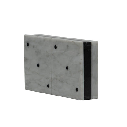 Domino Cremino Plano de Mármol  17 cm Decorativo y Funcional