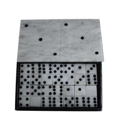 Domino Cremino Plano de Mármol  17 cm Decorativo y Funcional