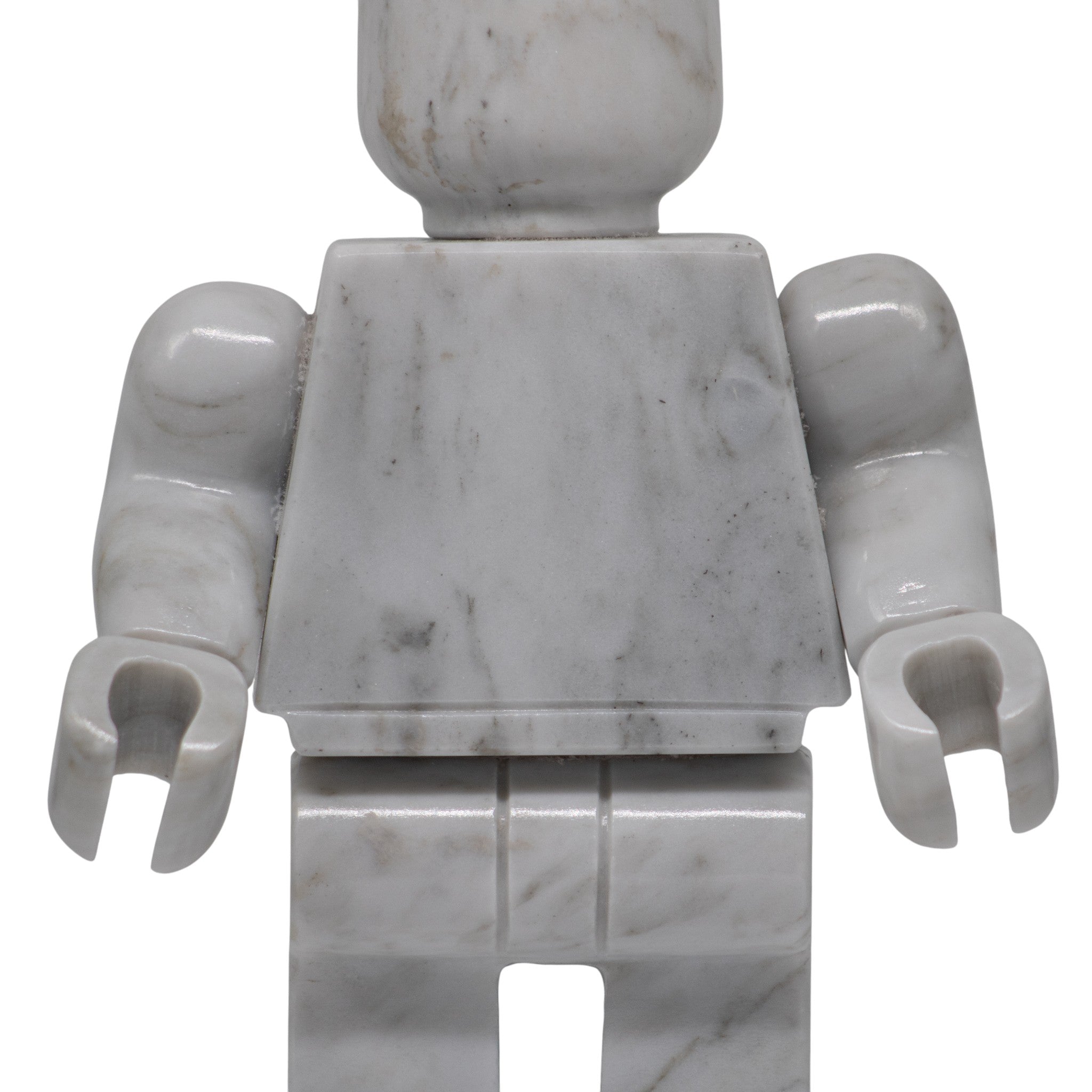 Figura Decorativa Mazahua en Mármol Blanco  25 cm