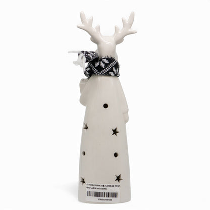 Reno Decorativo con Luz Blanco / Gris 26 cm