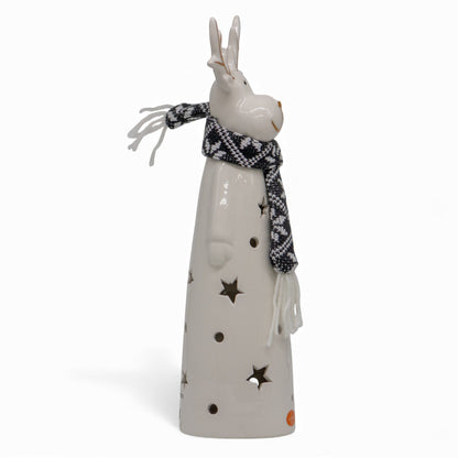 Reno Decorativo con Luz Blanco / Gris 26 cm