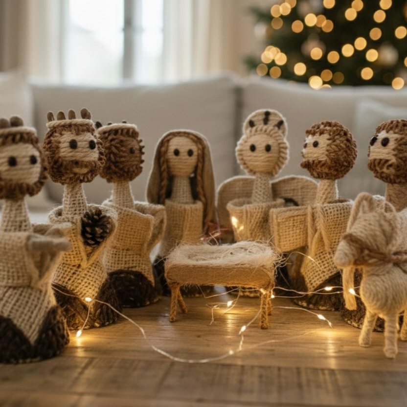 Nacimiento de Yute con Granos â€“ 25 cm