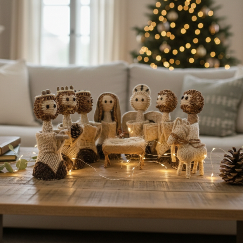 Nacimiento de Yute con Granos â€“ 25 cm