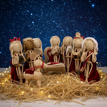 Nacimiento Rojo de Yute 25 cm