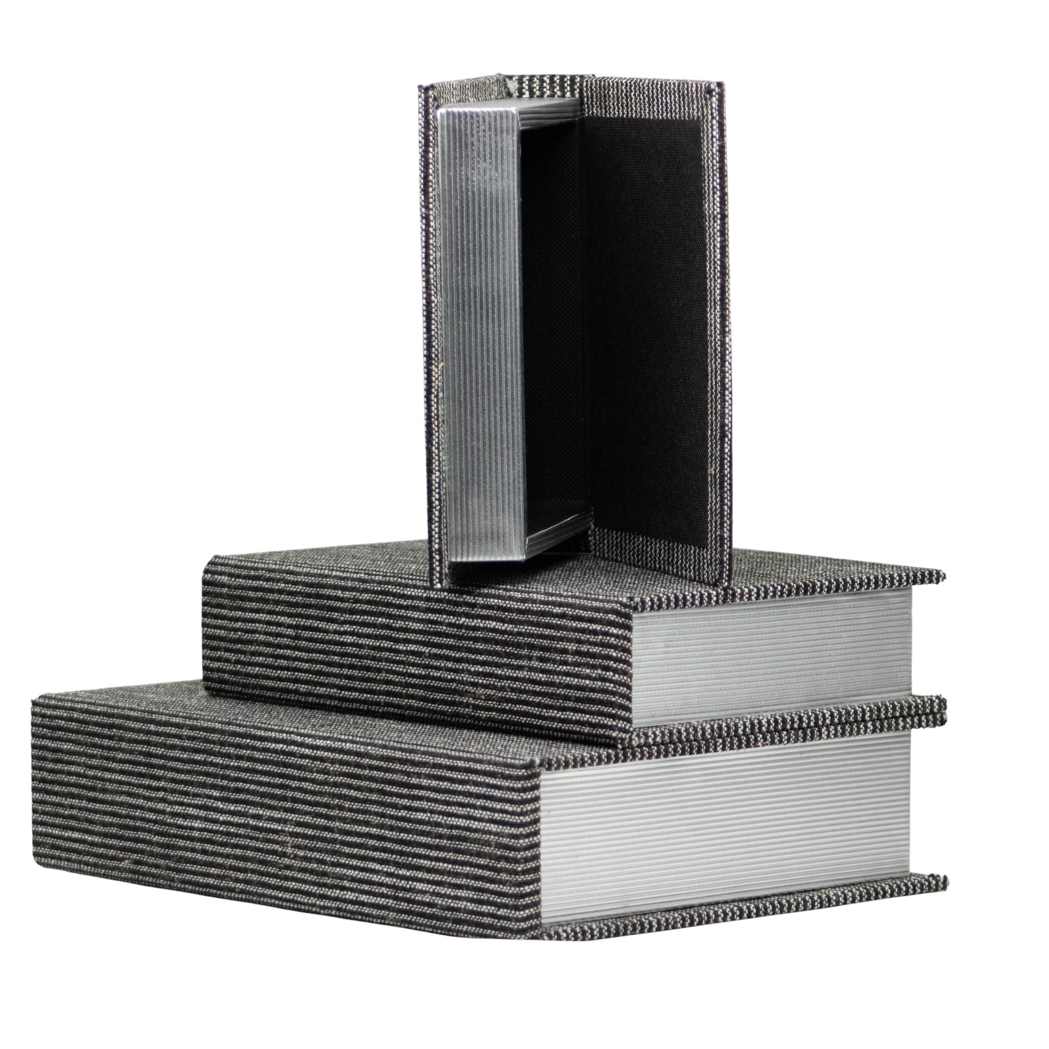 Set de 3 Libros Decorativos Luci Gris Guarda Libros