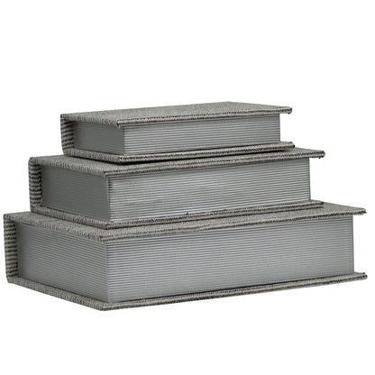 Set de 3 Libros Decorativos Mave Gris Guarda Libros