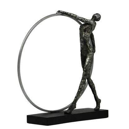 Hombre Gimnasia Negro Metal